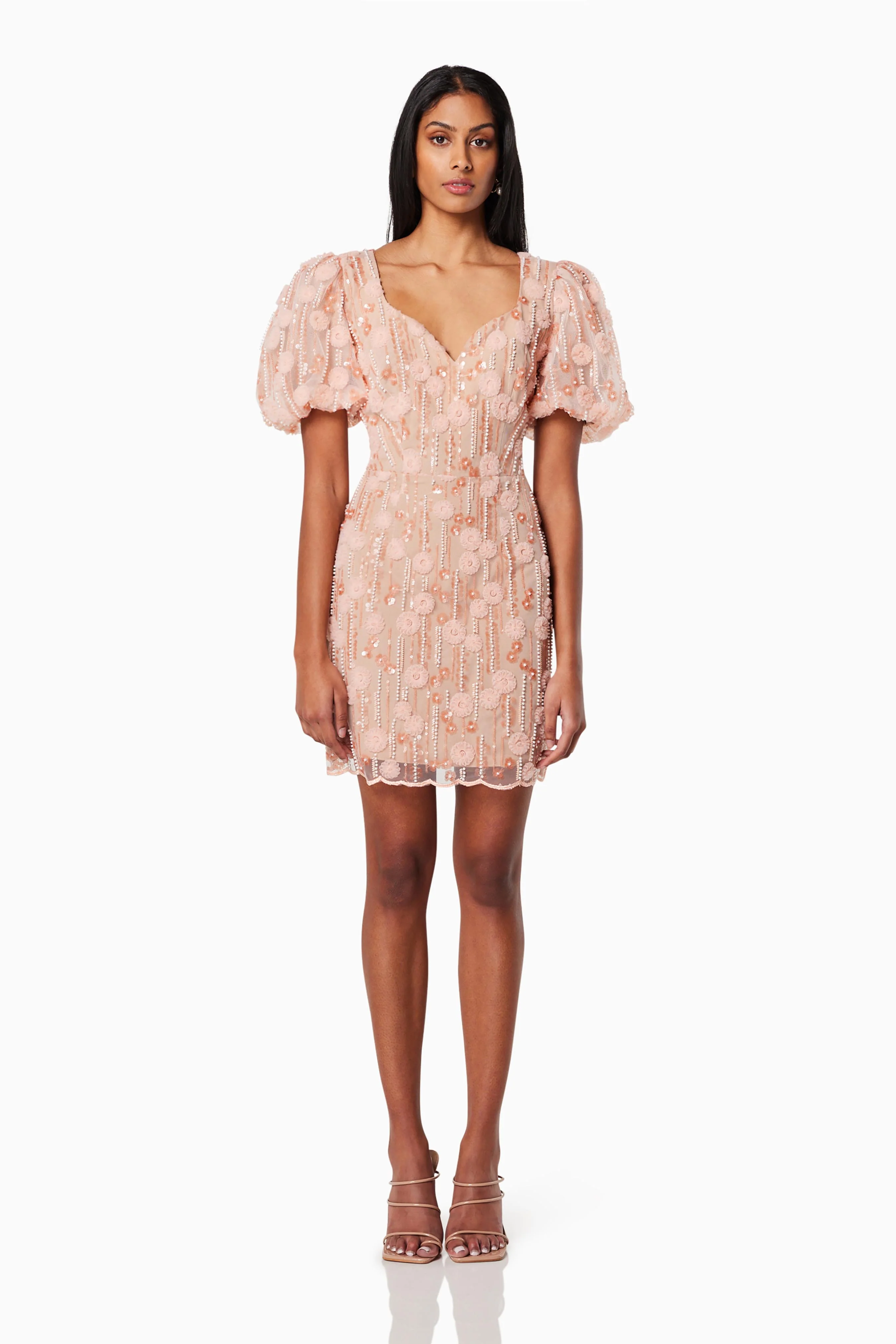 Arles Fitted Mini Dress In Pink