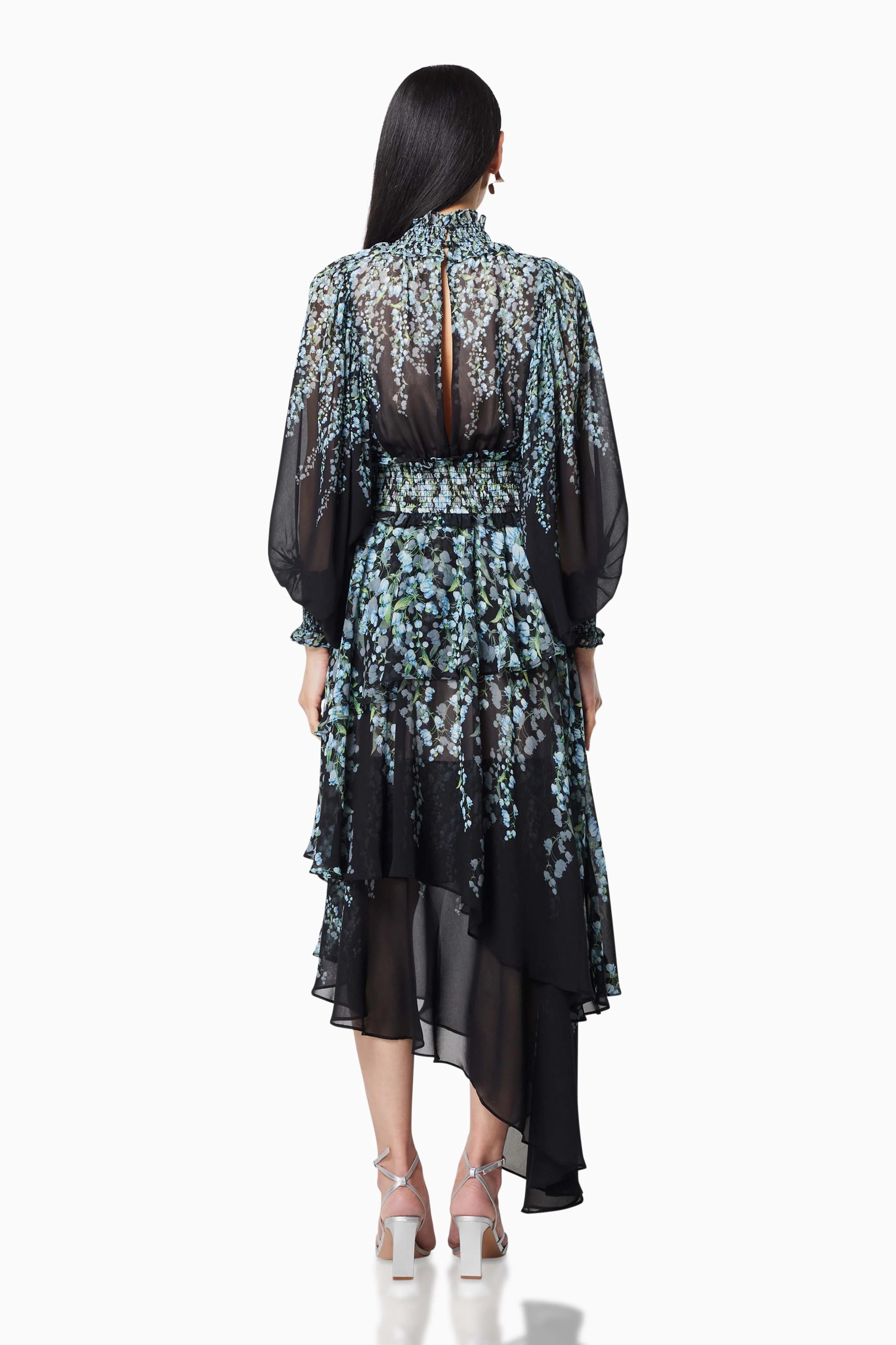 Astrid Long Sleeved Maxi Dress In Black