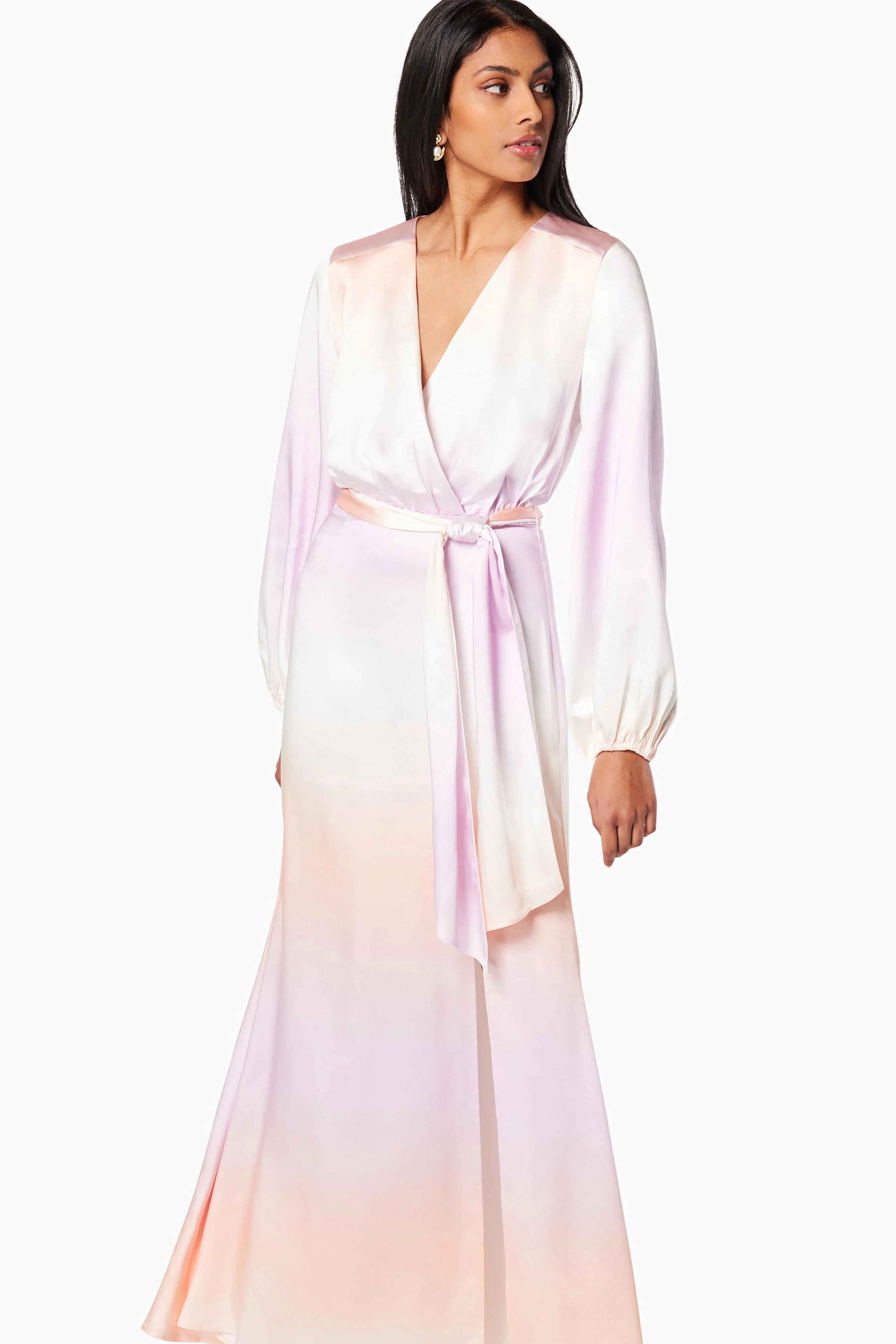 Tallinn Long Sleeve Maxi Dress In Purple