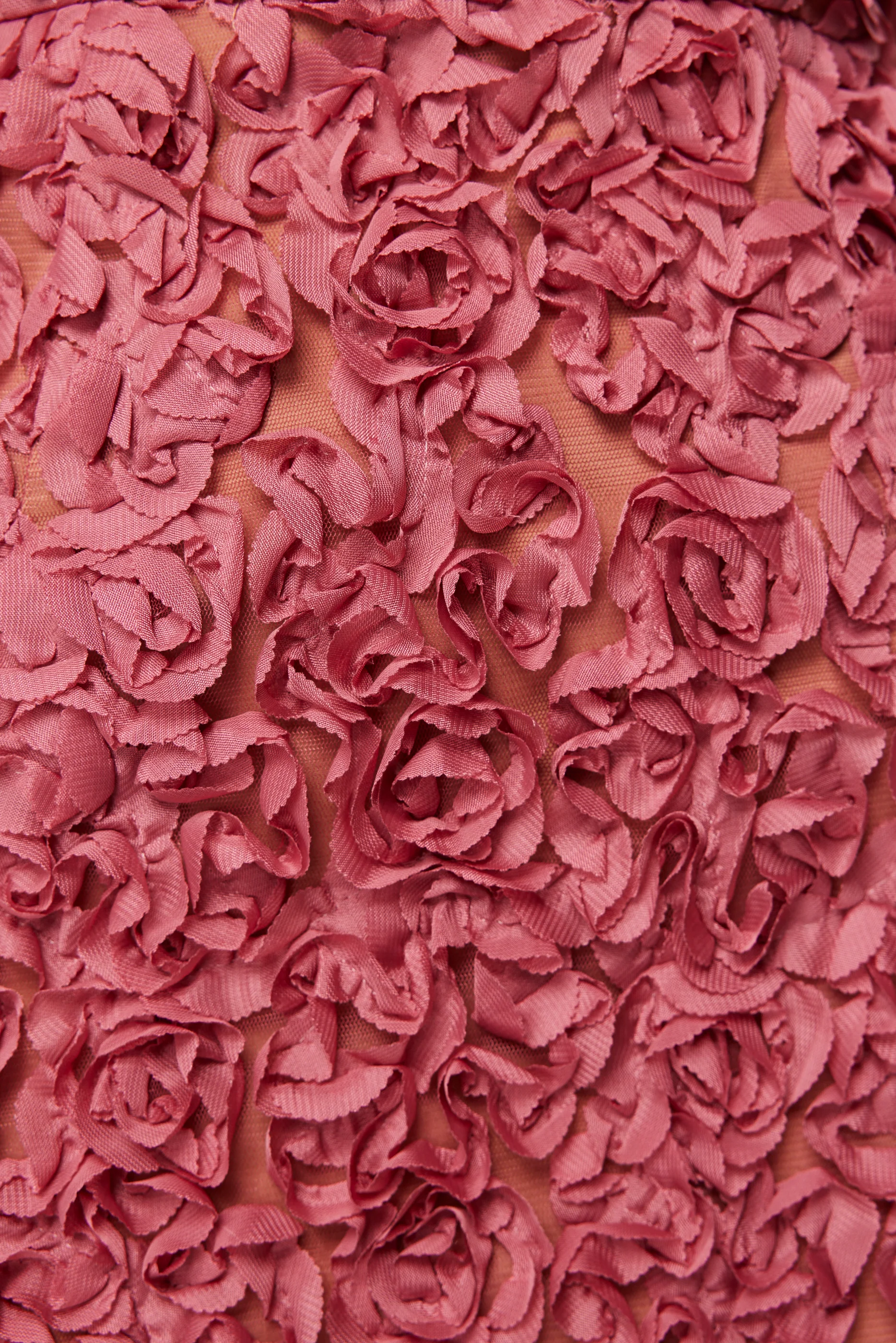 Adoration Short Puffed Sleeve Mini Dress In Pink