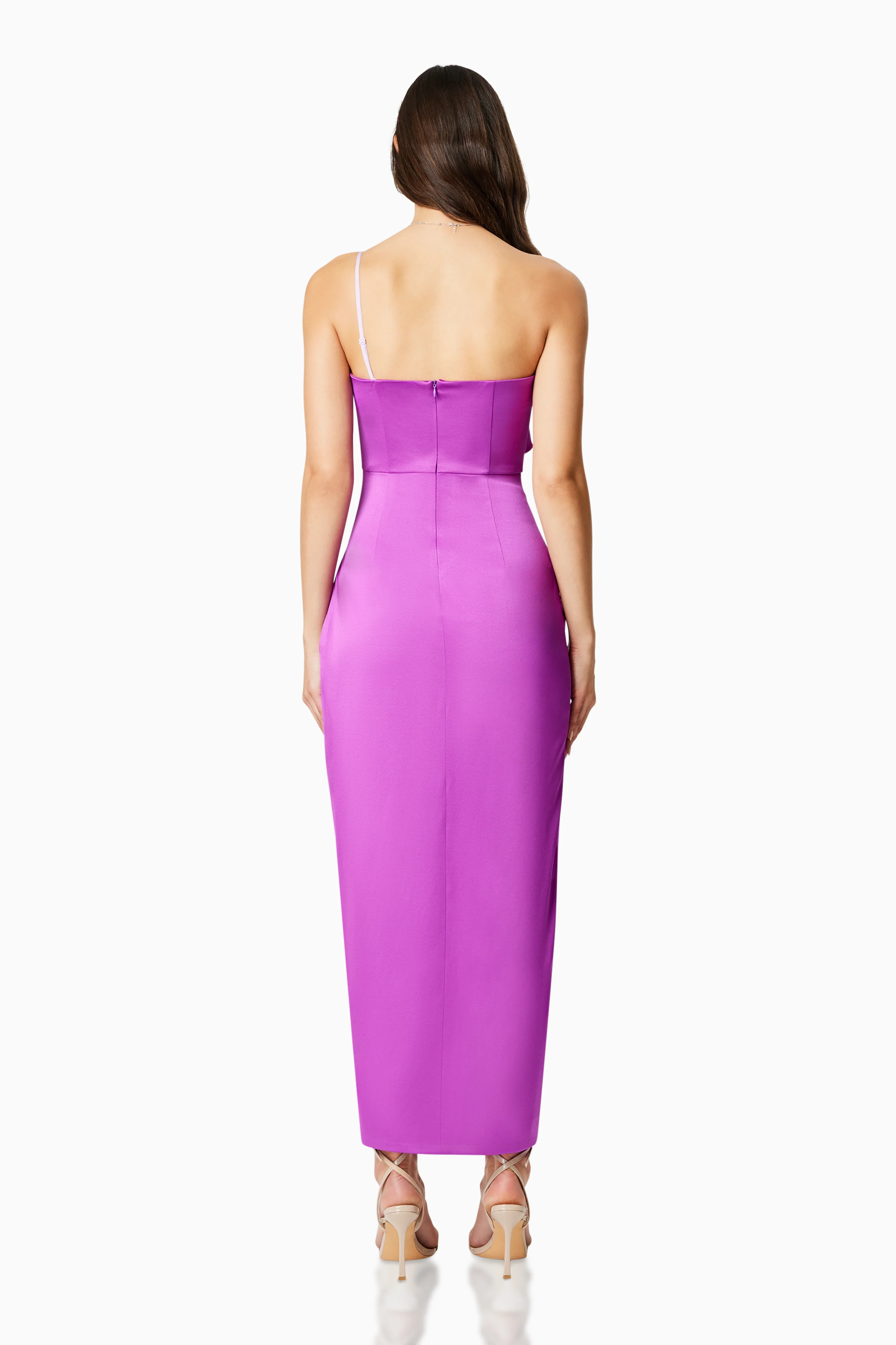 Floretta Midi Cocktail Dress In Purple