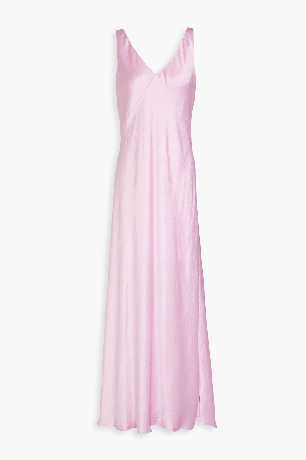 Crinkled-satin maxi dress