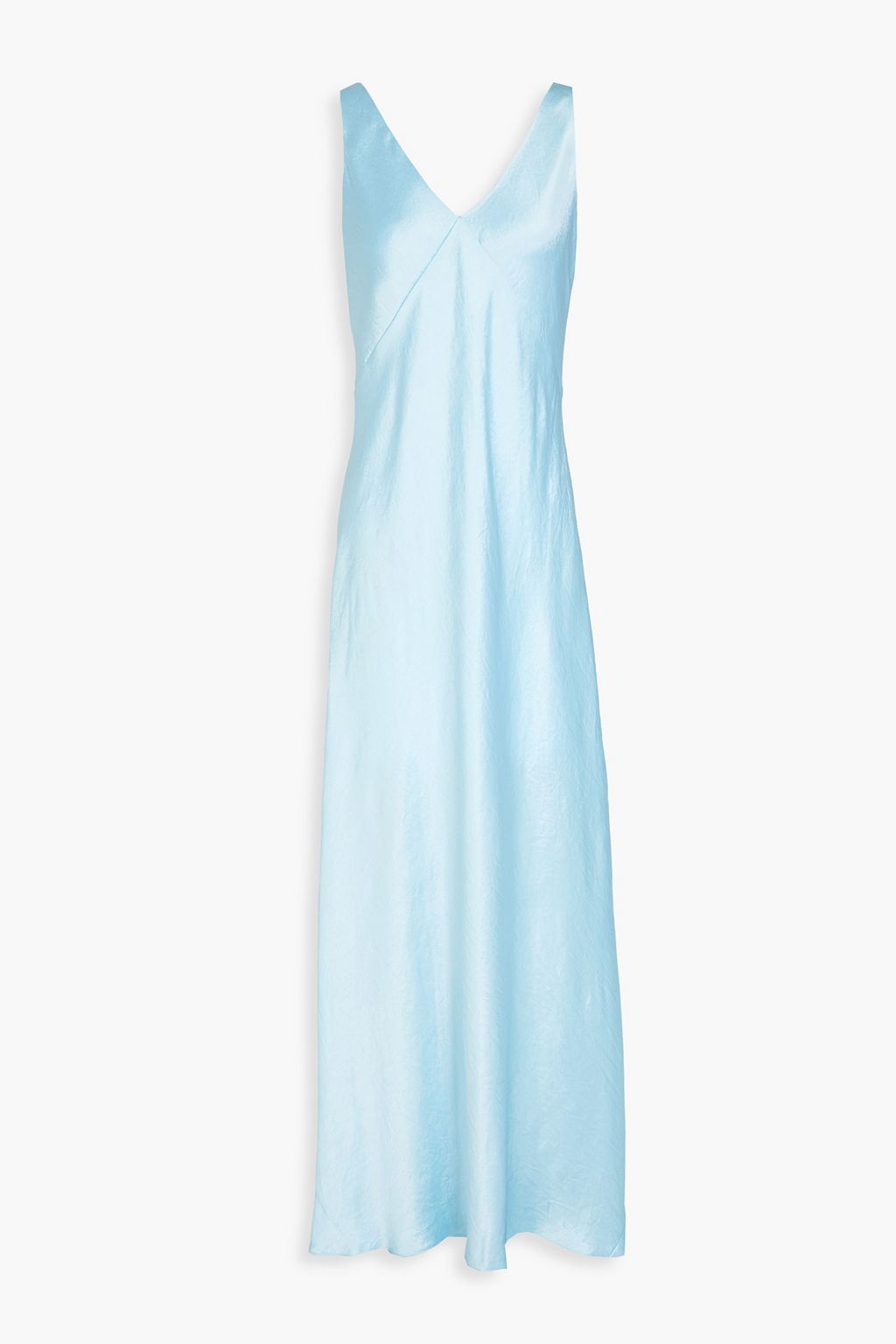 Crinkled-satin maxi dress