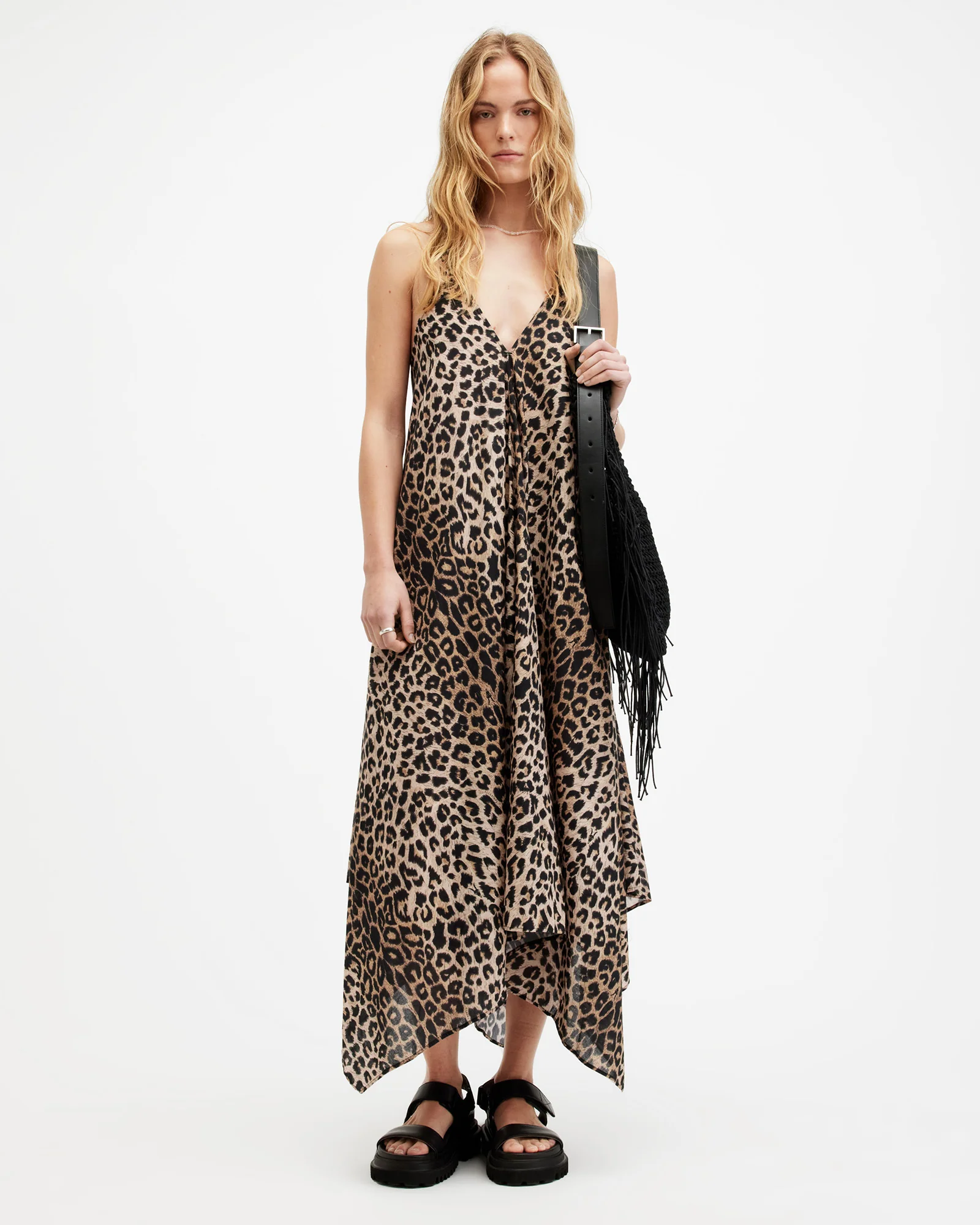 Lil Leppo Dress Leopard print suspenders