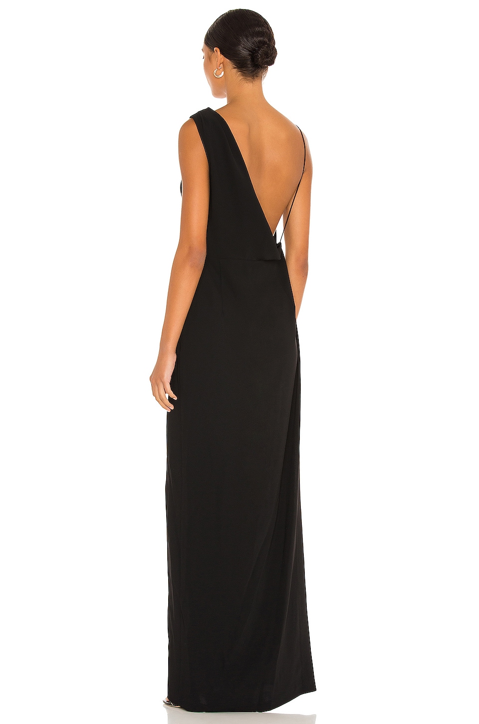 Arial Asymmetric and draped neckline Gown