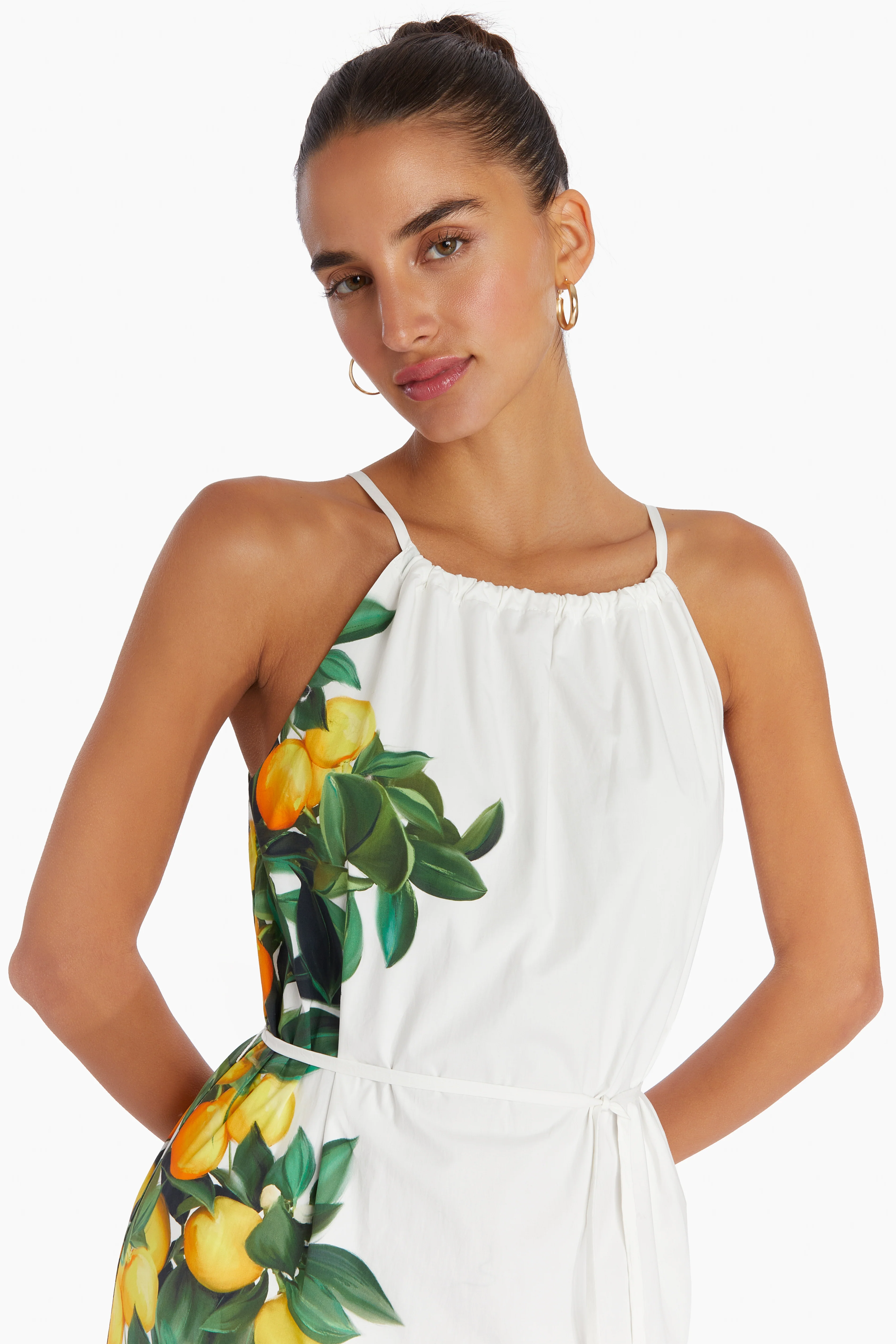 Train Into Town Midi Dress White