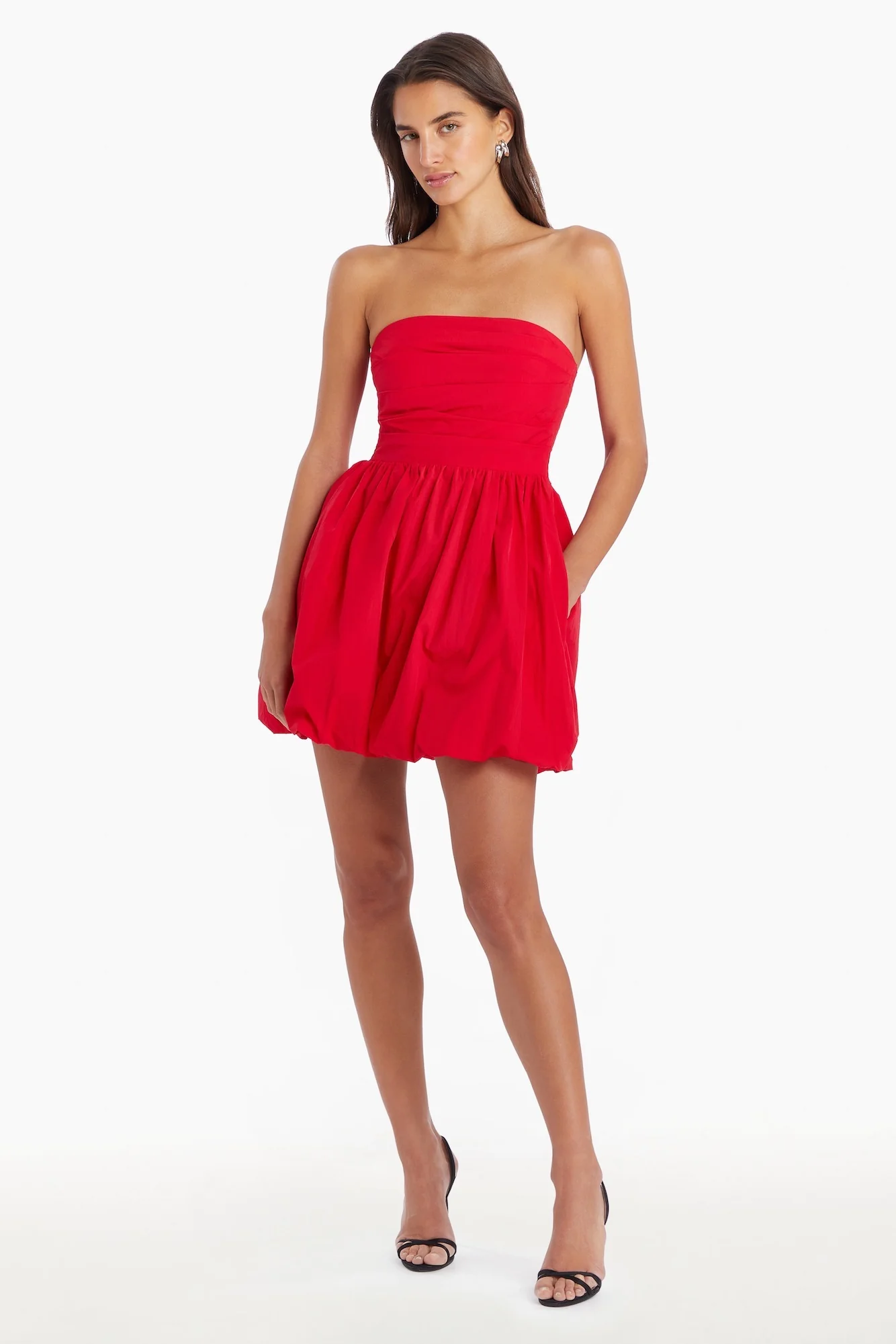 Oscar Attention Snatch Mini Dress Red