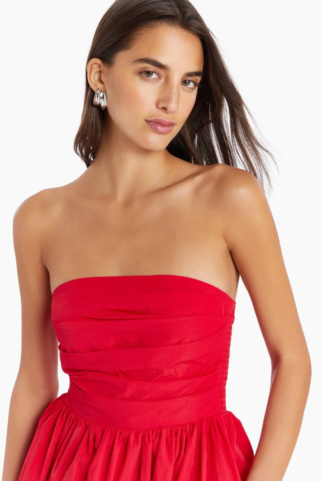 Oscar Attention Snatch Mini Dress Red