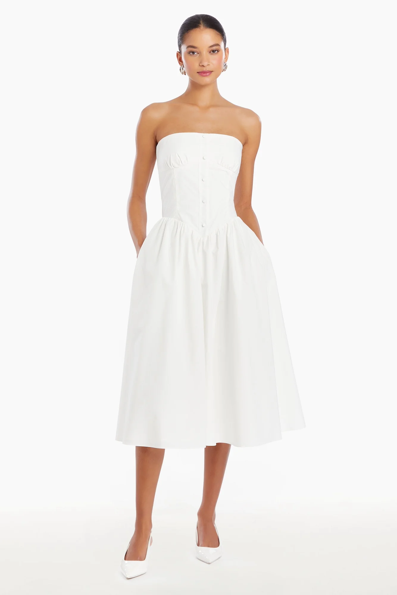Strapless Holland Maxi Dress White