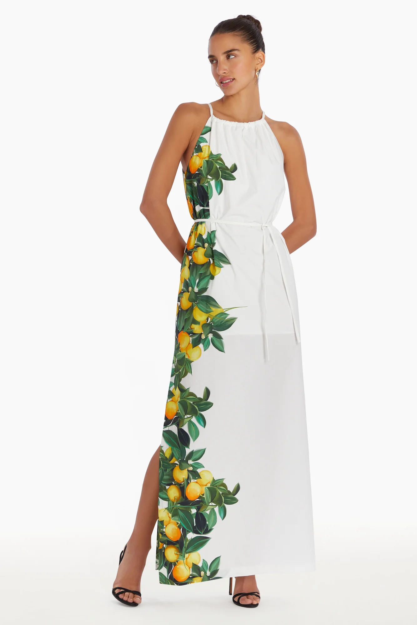 Train Into Town Midi Dress White