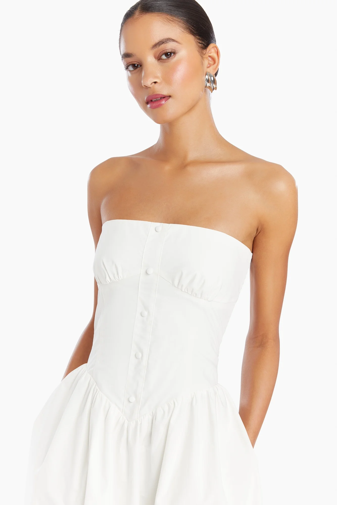 Strapless Holland Maxi Dress White