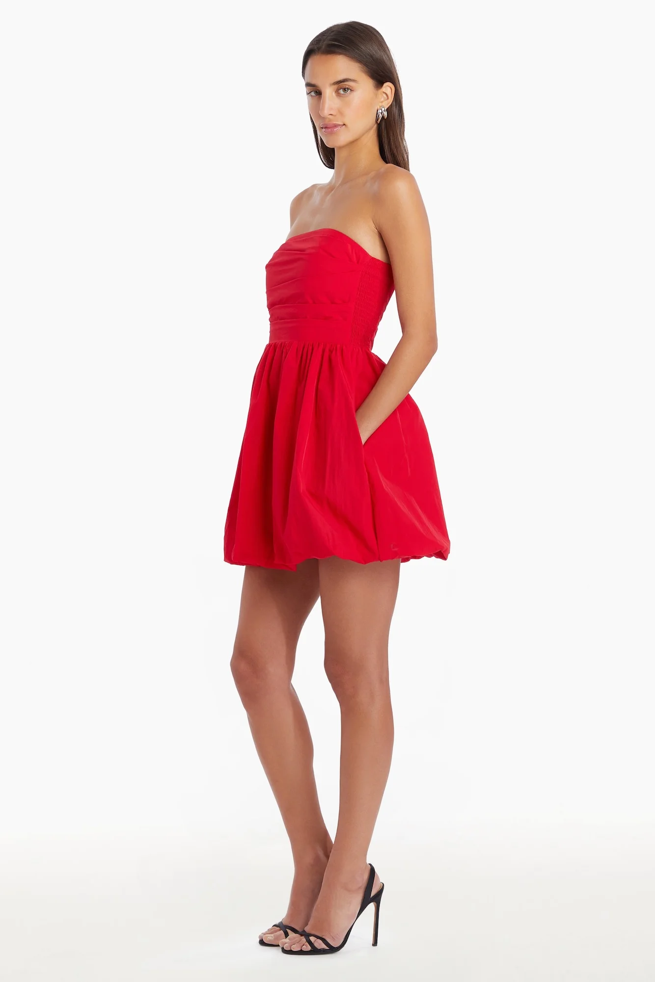 Oscar Attention Snatch Mini Dress Red