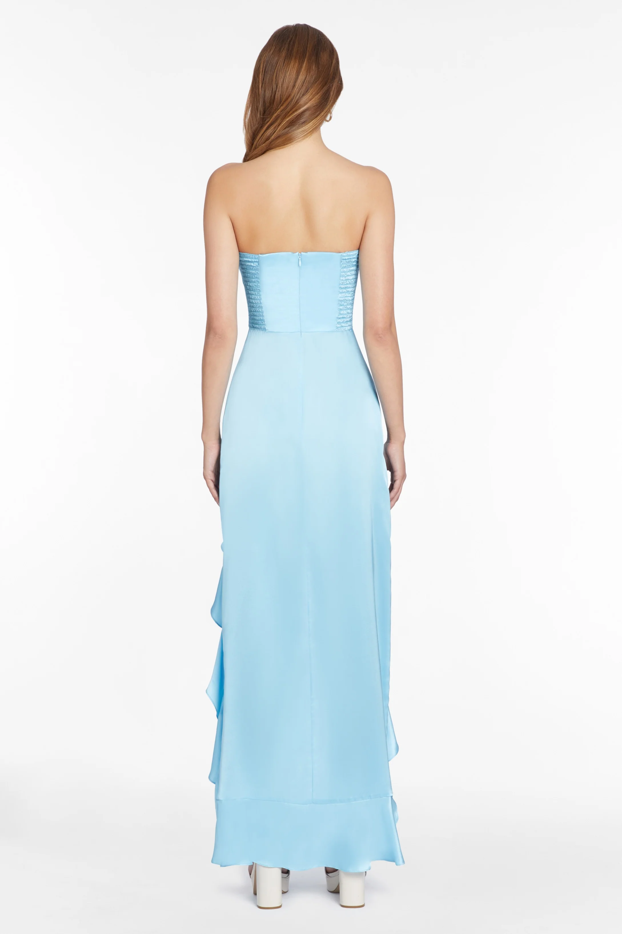 Midnight Silk Midi Dress Blue