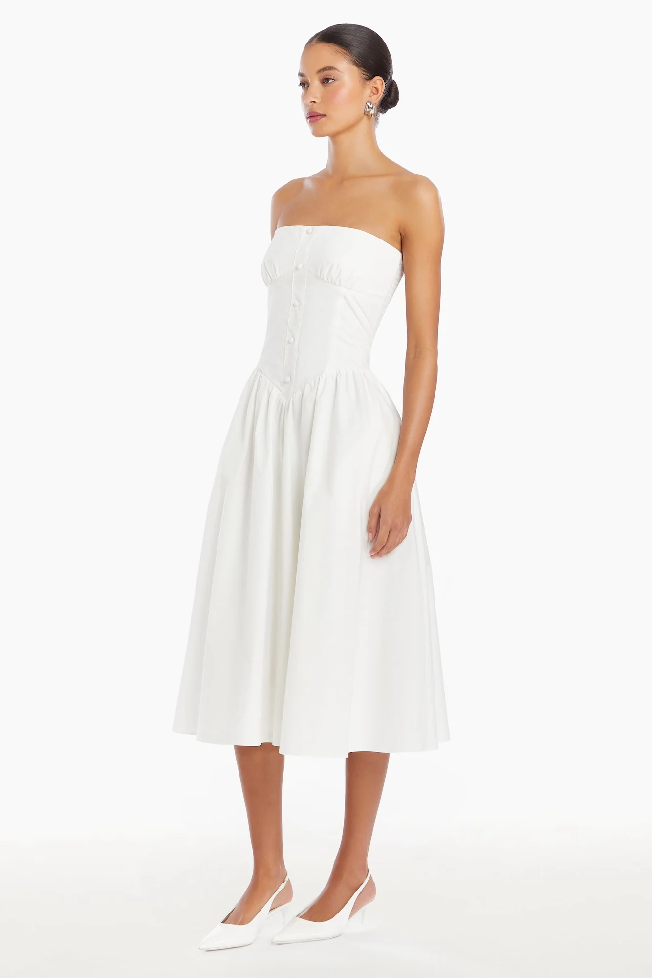 Strapless Holland Maxi Dress White