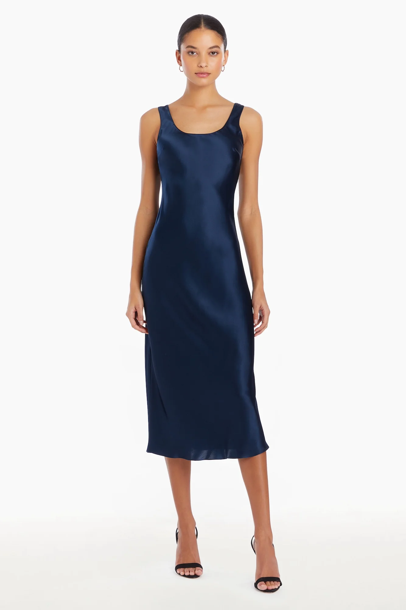 It's Giving Style Satin Maxi Dress Blue