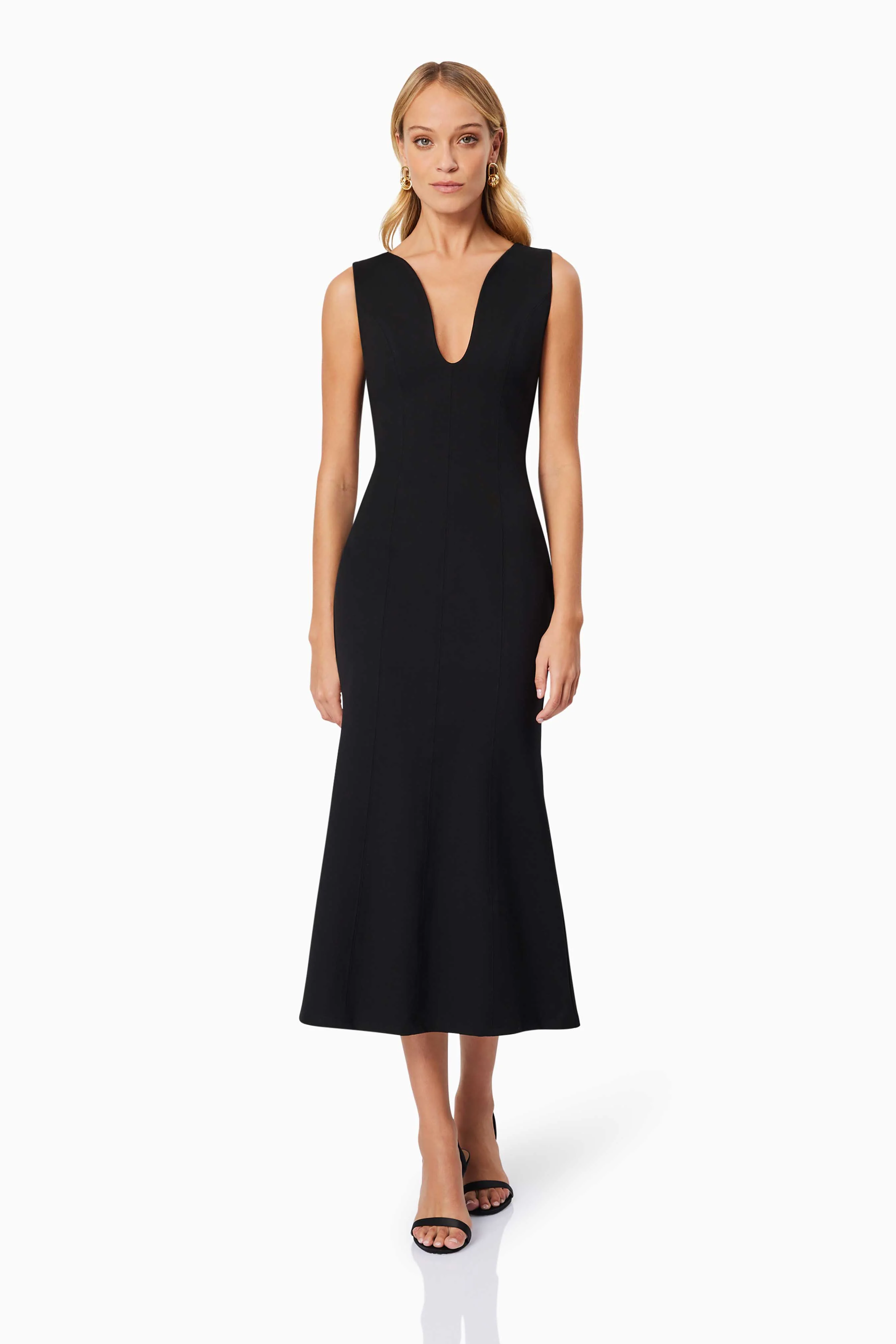 Eden Midi Dress in Black