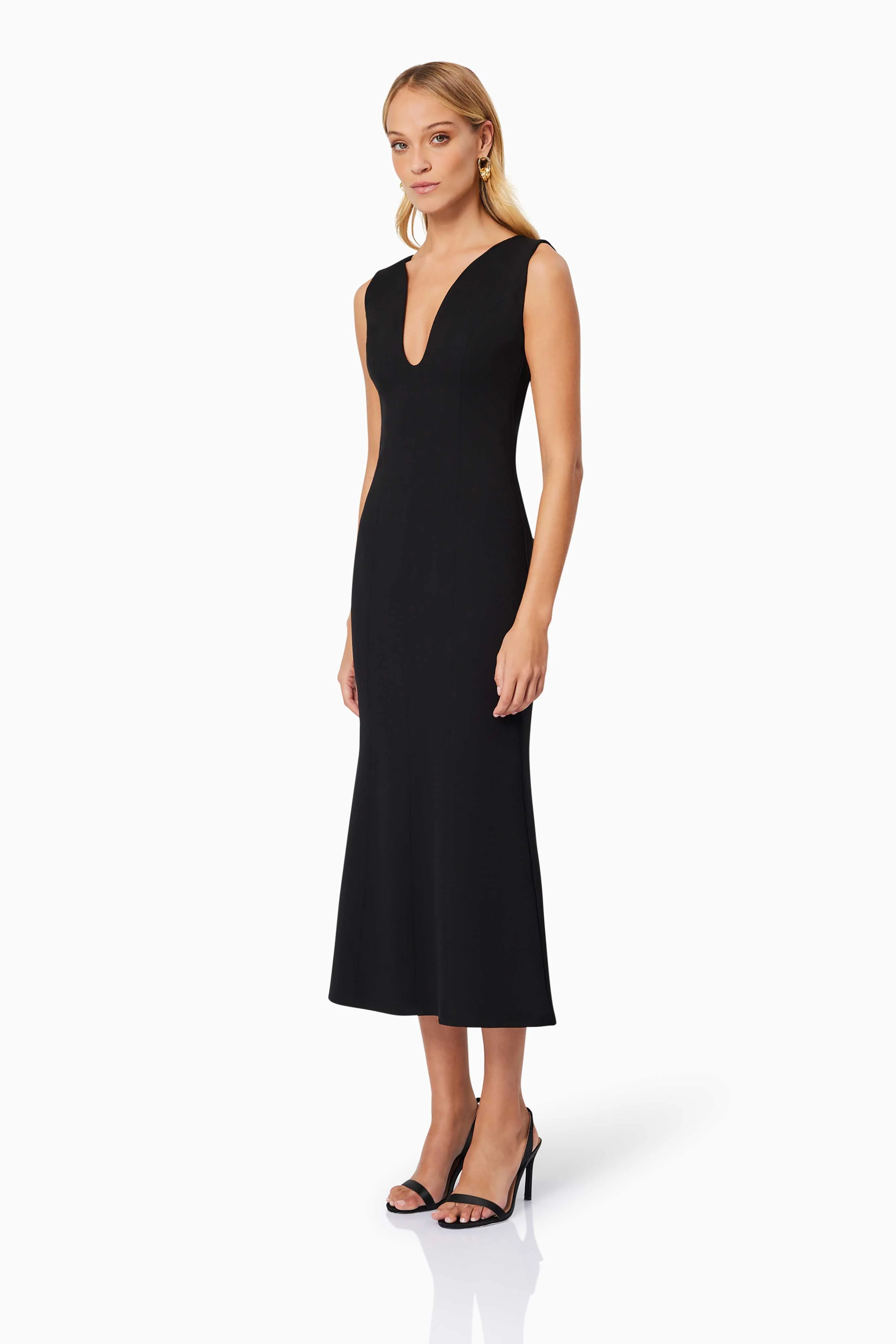 Eden Midi Dress in Black