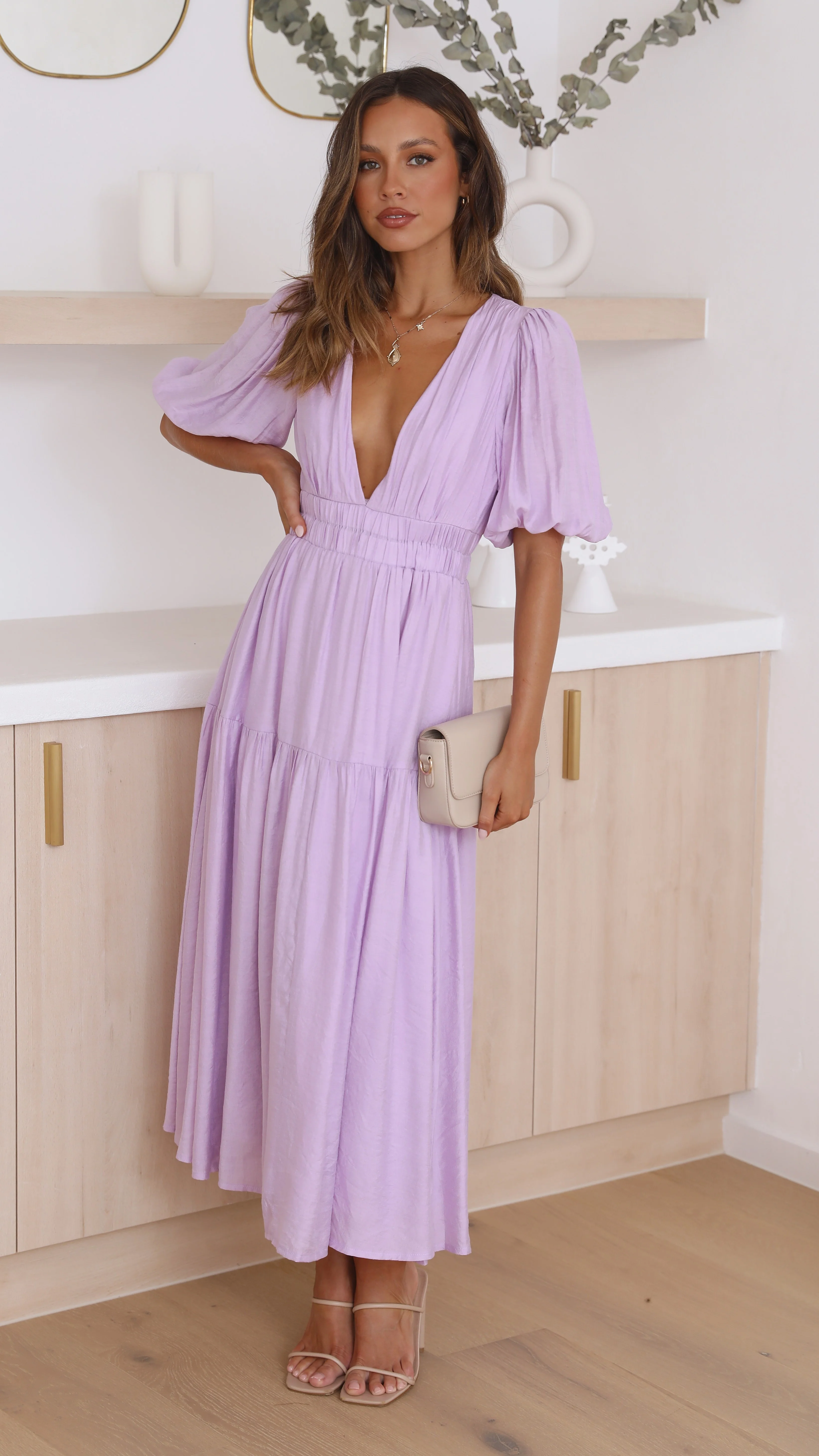 Erin Midi Dress - Lilac