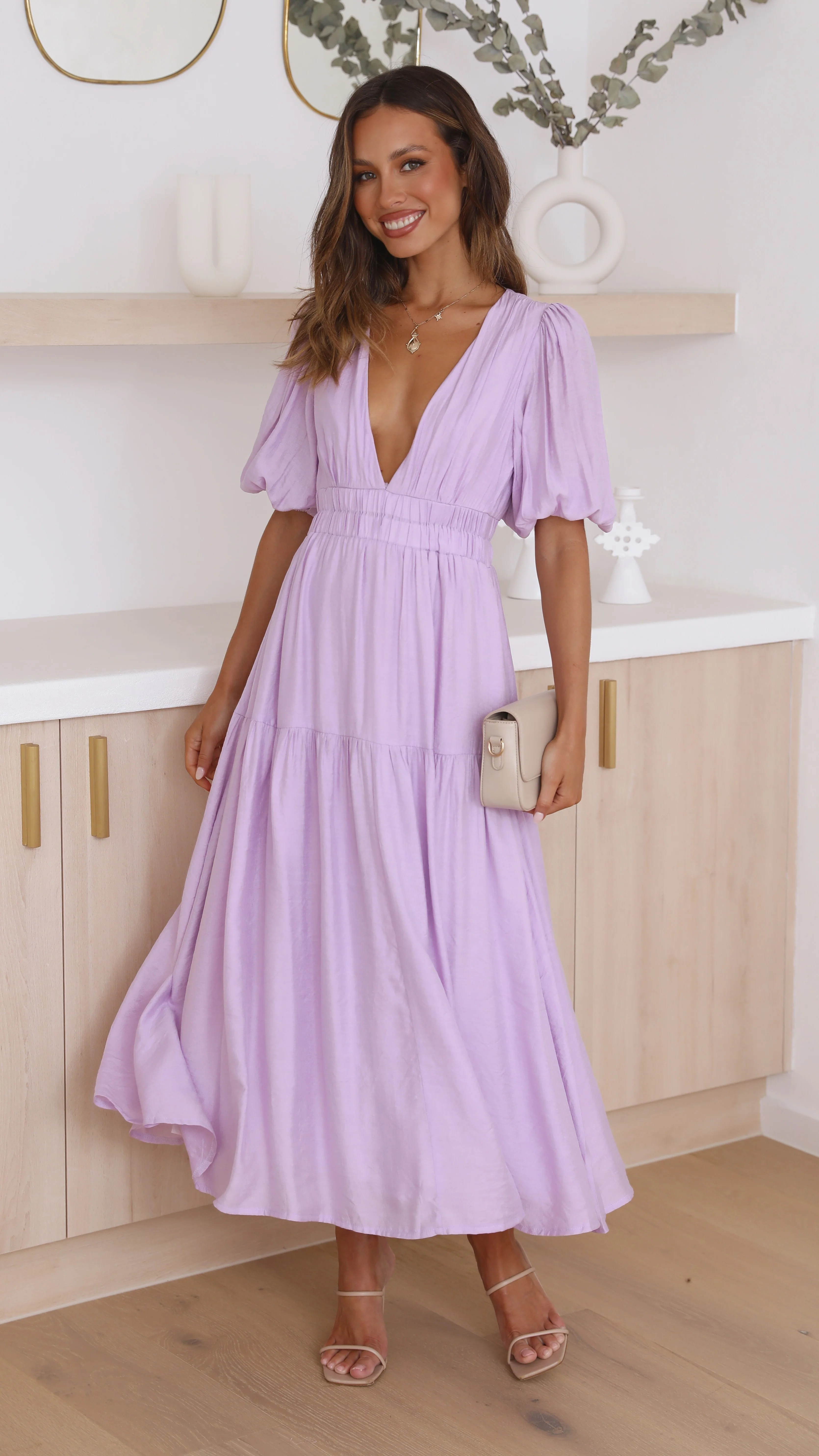 Erin Midi Dress - Lilac