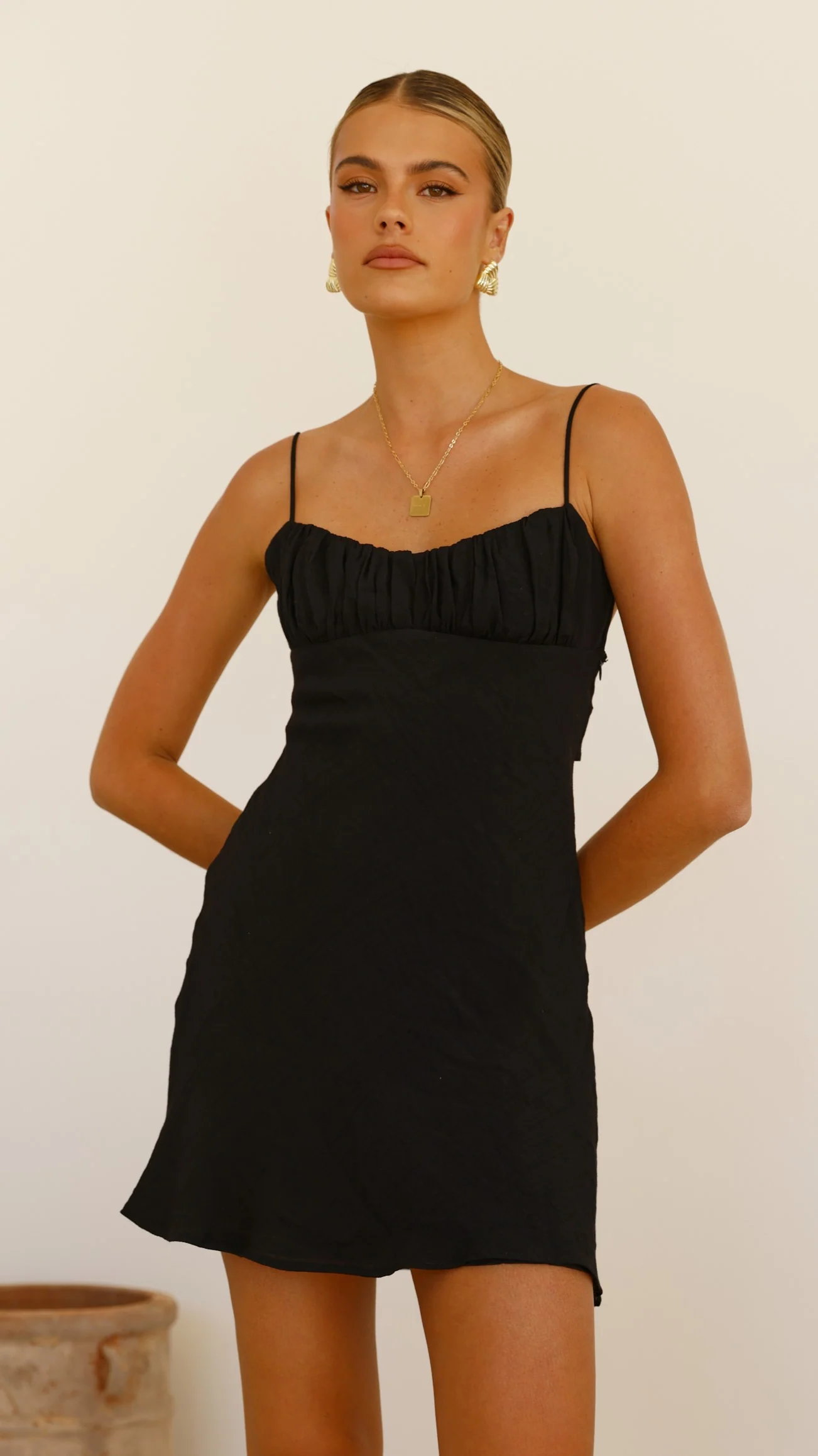Galina Mini Dress - Black