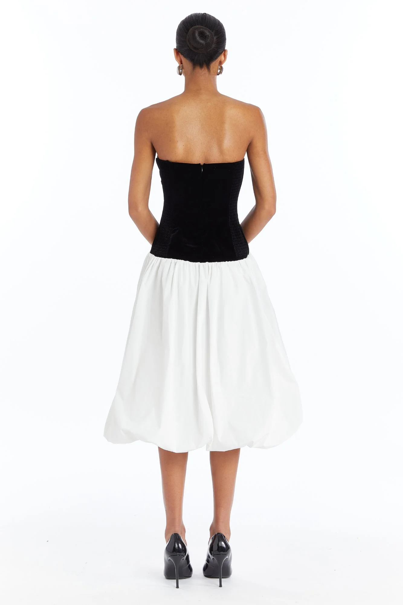 Kerry Arrived In Style Strapless Midi Dress