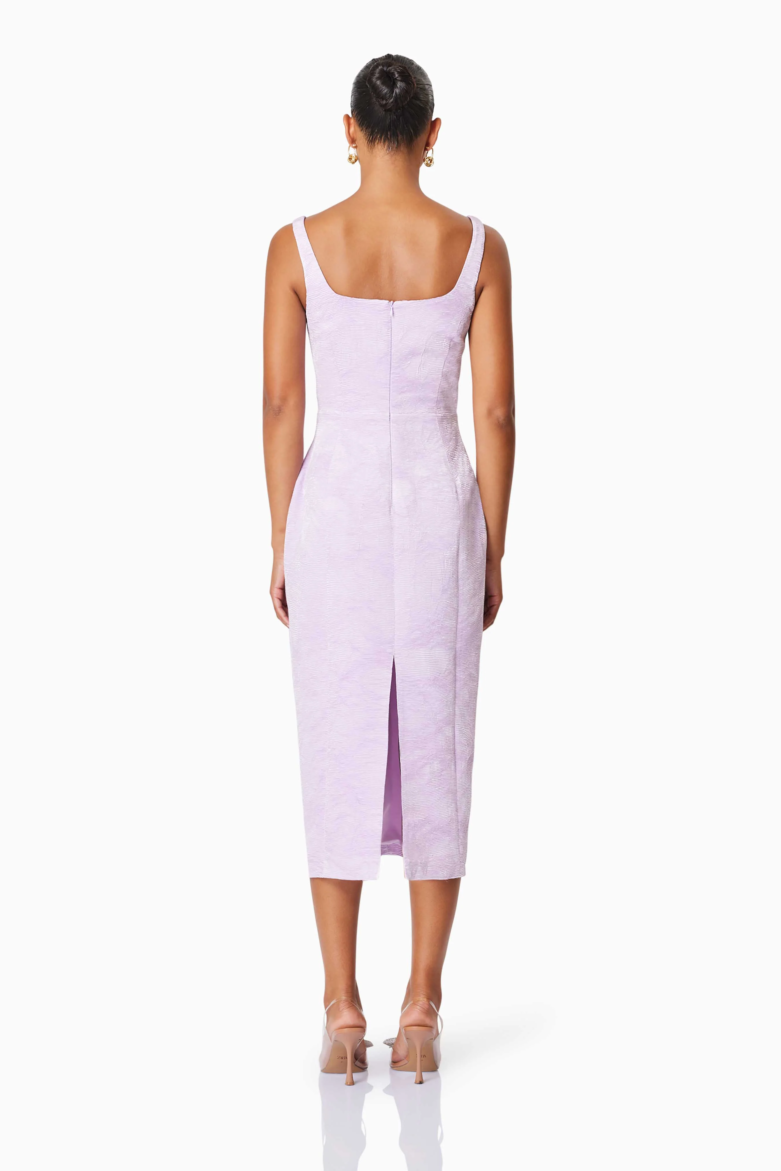 OMR x ELLIATT: Dasher Eventwear Midi Dress In Purple