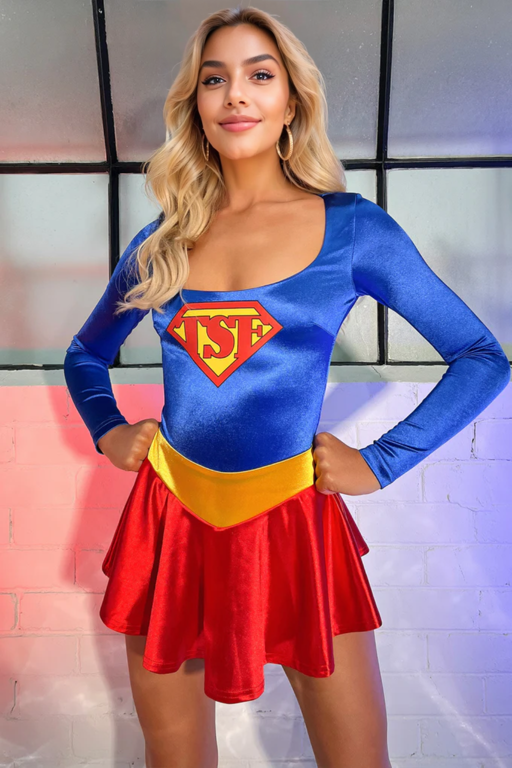 Unstoppable Dress - Blue/Red