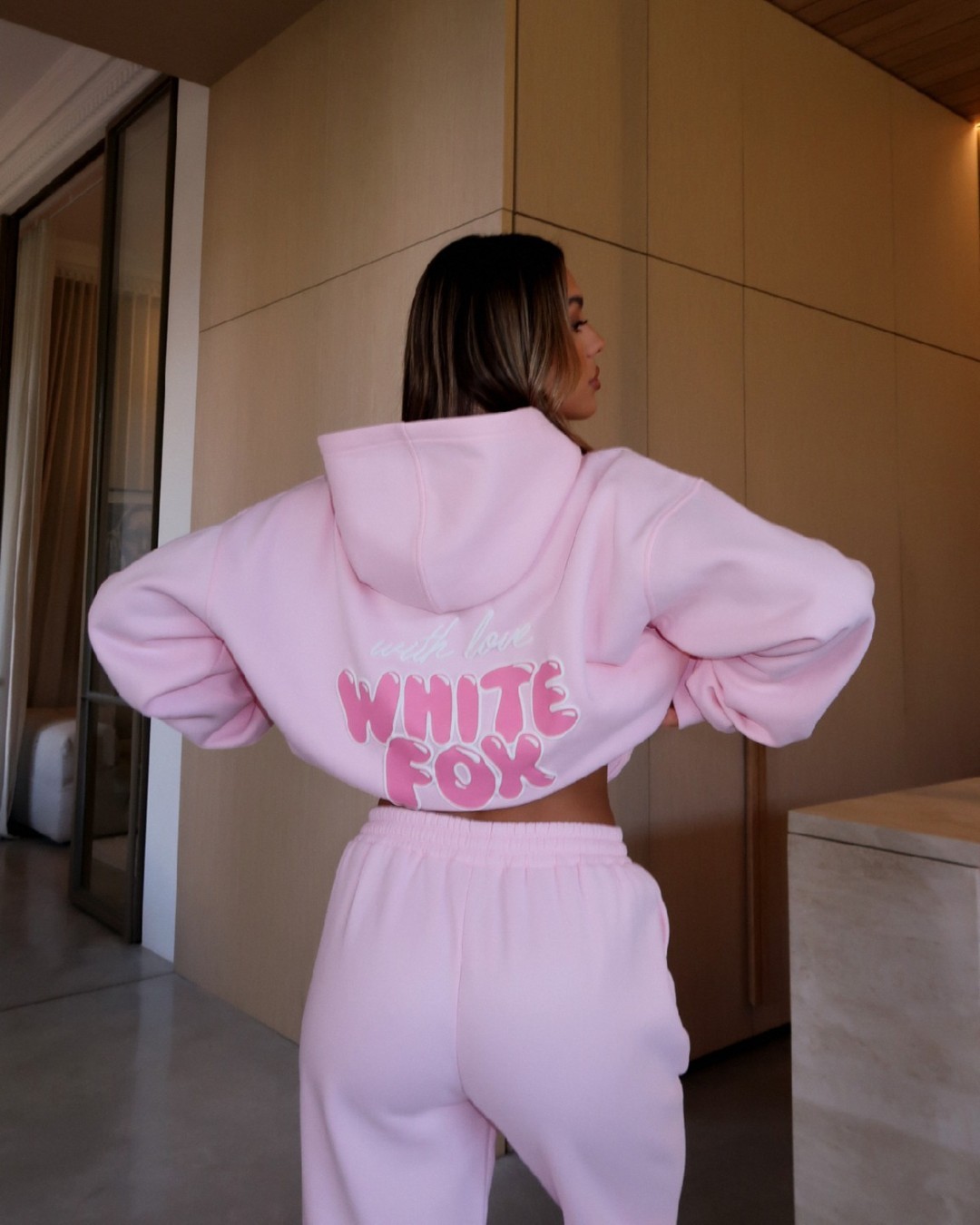 With Love Always Oversized Hoodie Baby Pink