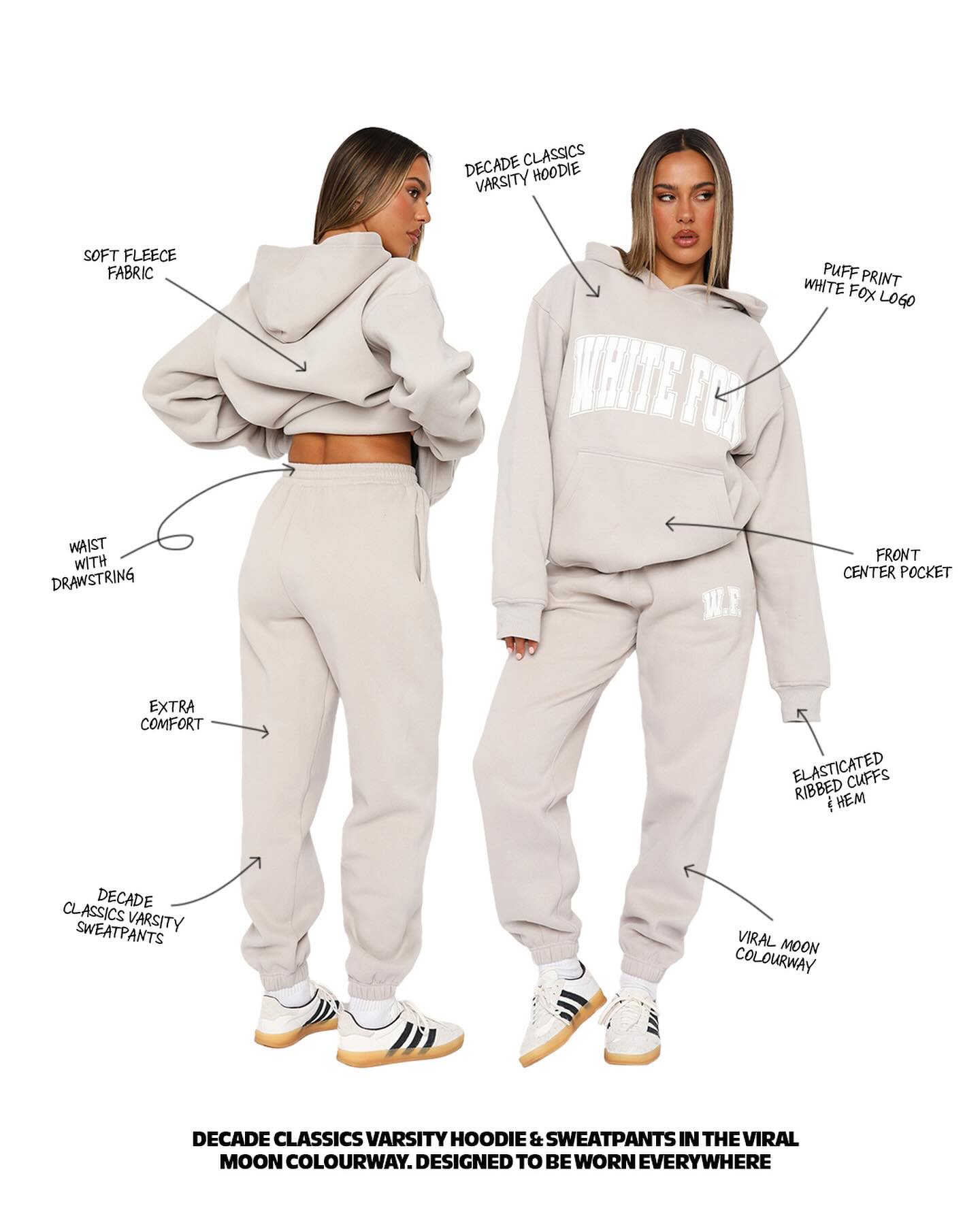 Decade Classics Varsity Sweatpants Moon