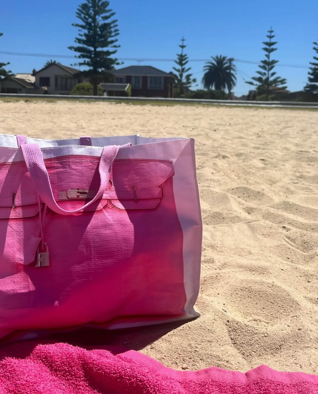 Grocery Bags Creative Parody Platinum Bag Print Woven Bag Fire Over The Net Birkin Fitness Casual Bag