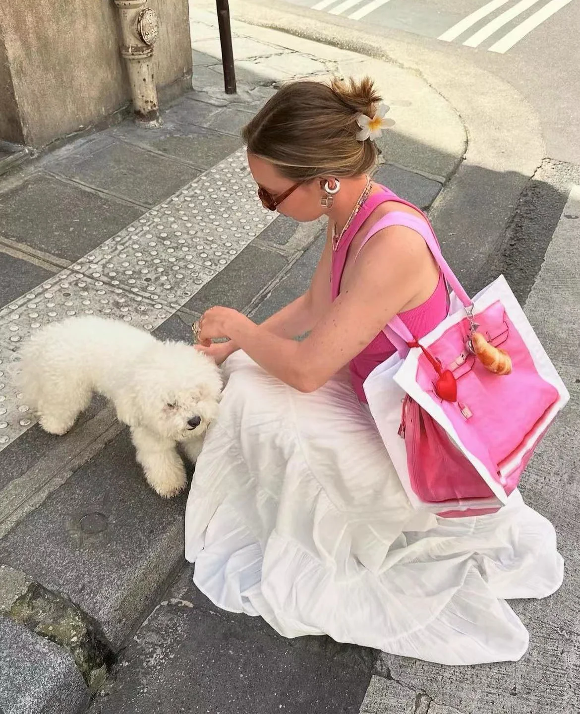 Grocery Bags Creative Parody Platinum Bag Print Woven Bag Fire Over The Net Birkin Fitness Casual Bag