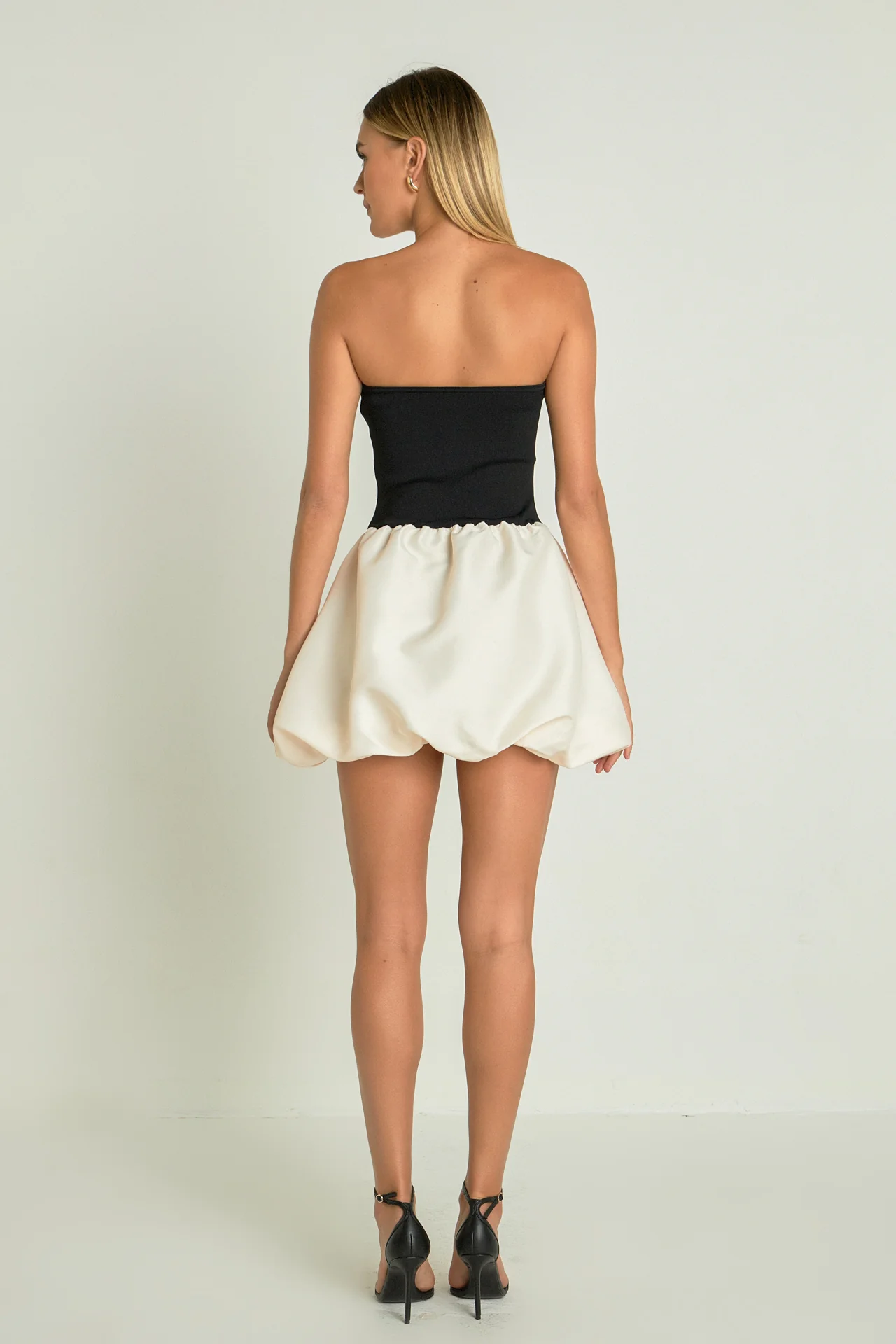 Strapless Voluminous Mini Dress