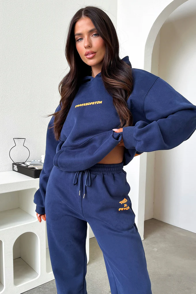 With Love Always Oversized Hoodie - Navy