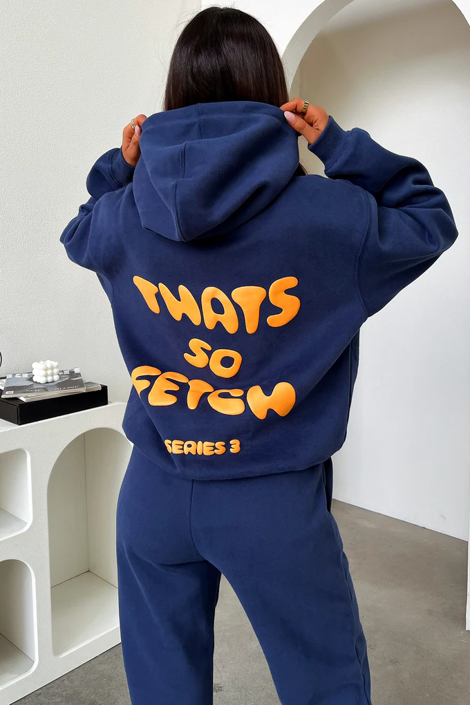 With Love Always Oversized Hoodie - Navy