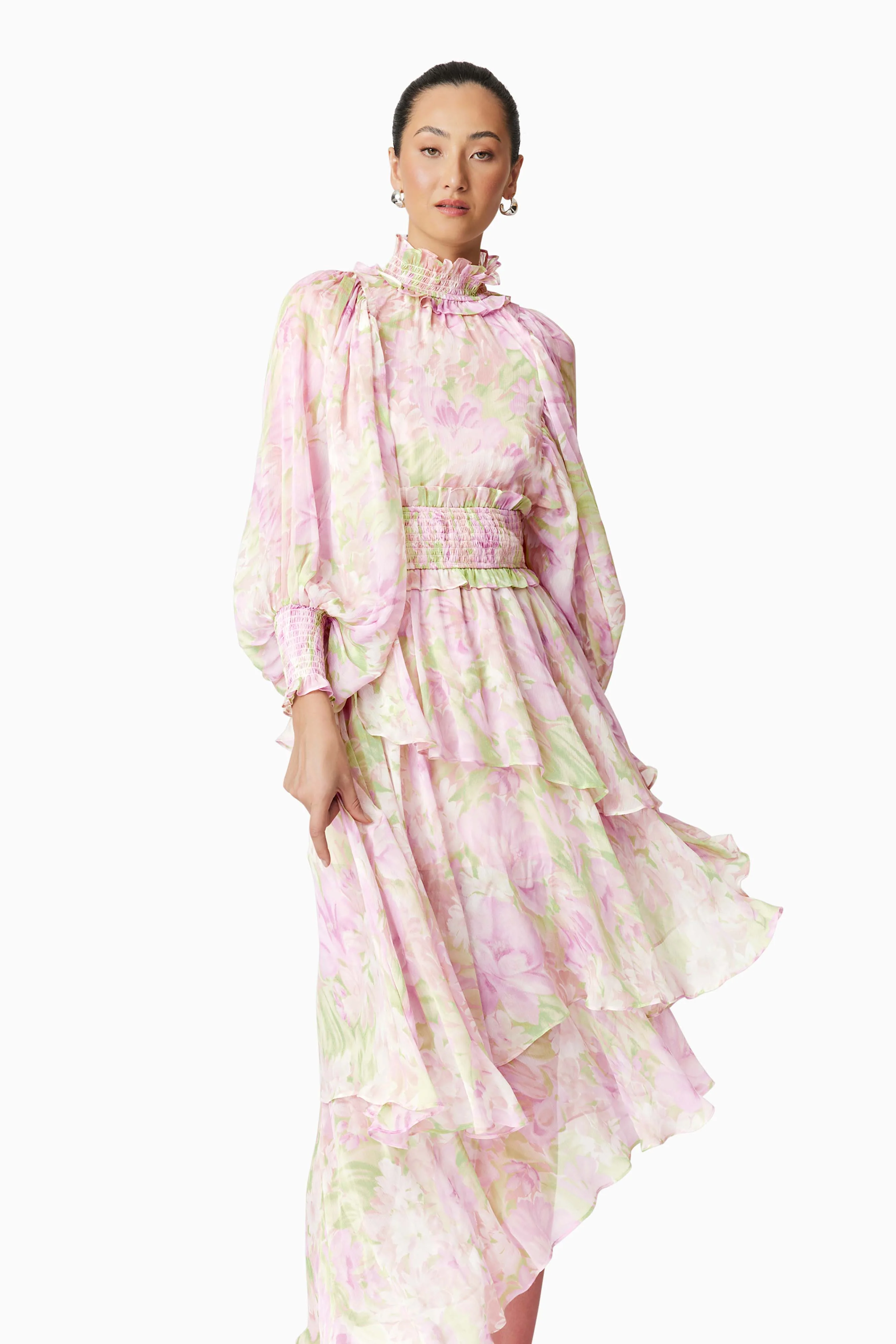 Morgan Floral Maxi Dress in Pink