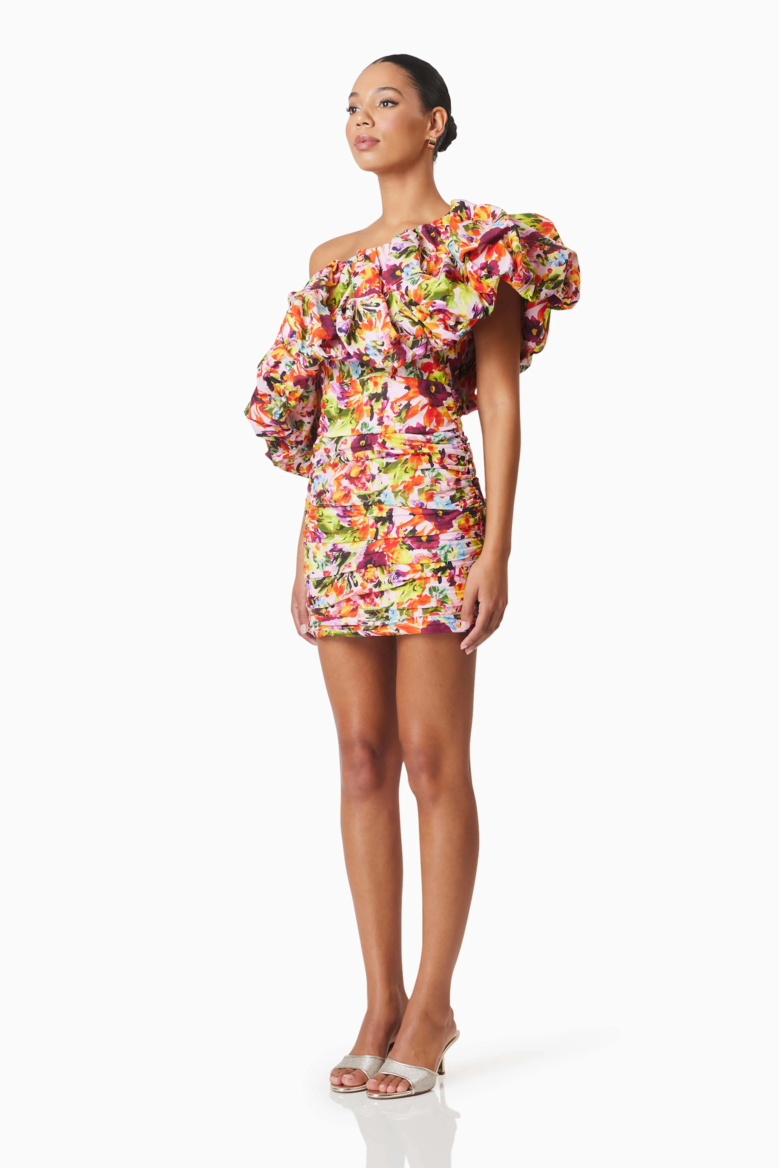 Elira Printed Mini Dress In Florals