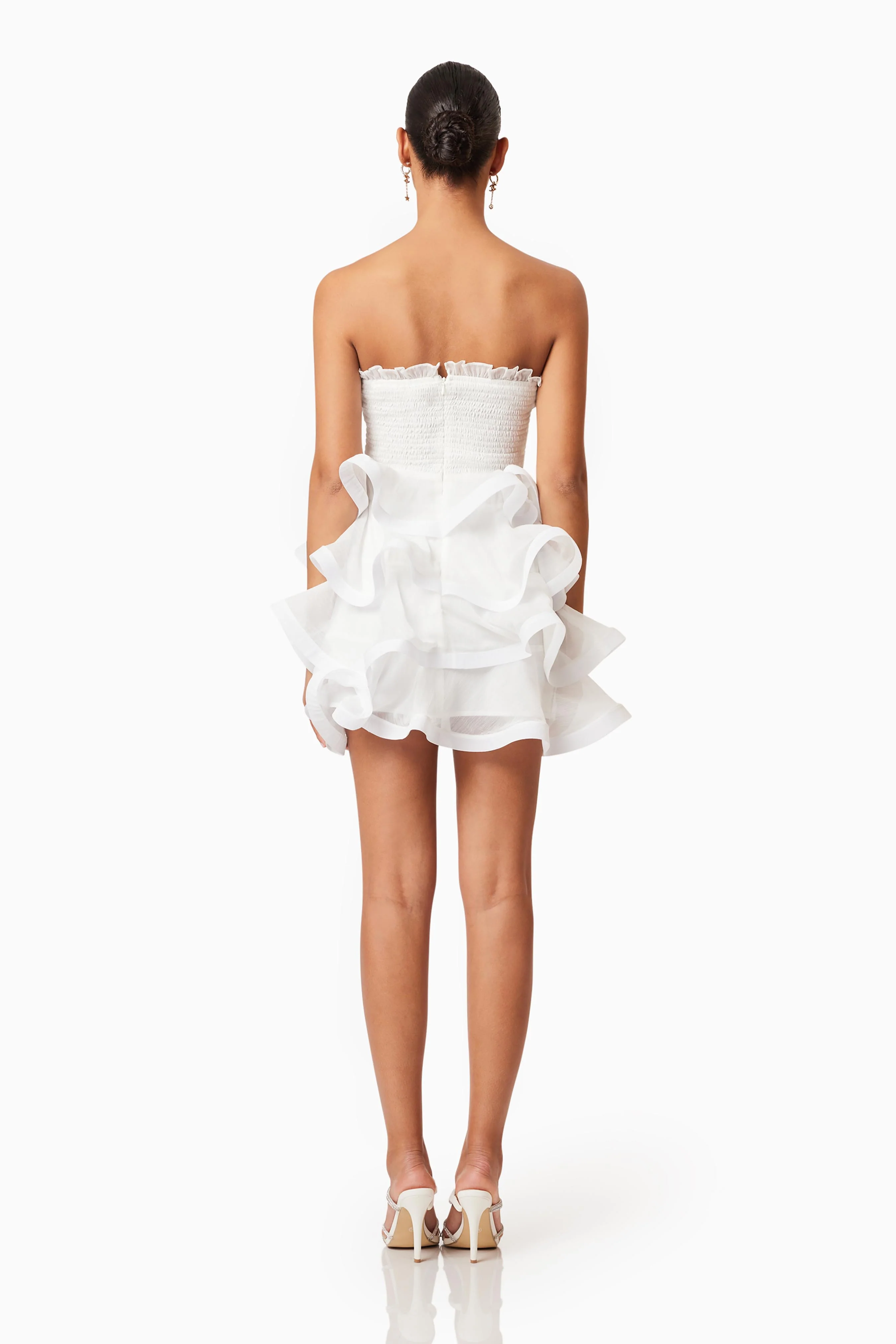 Louise Strapless Mini Dress In White