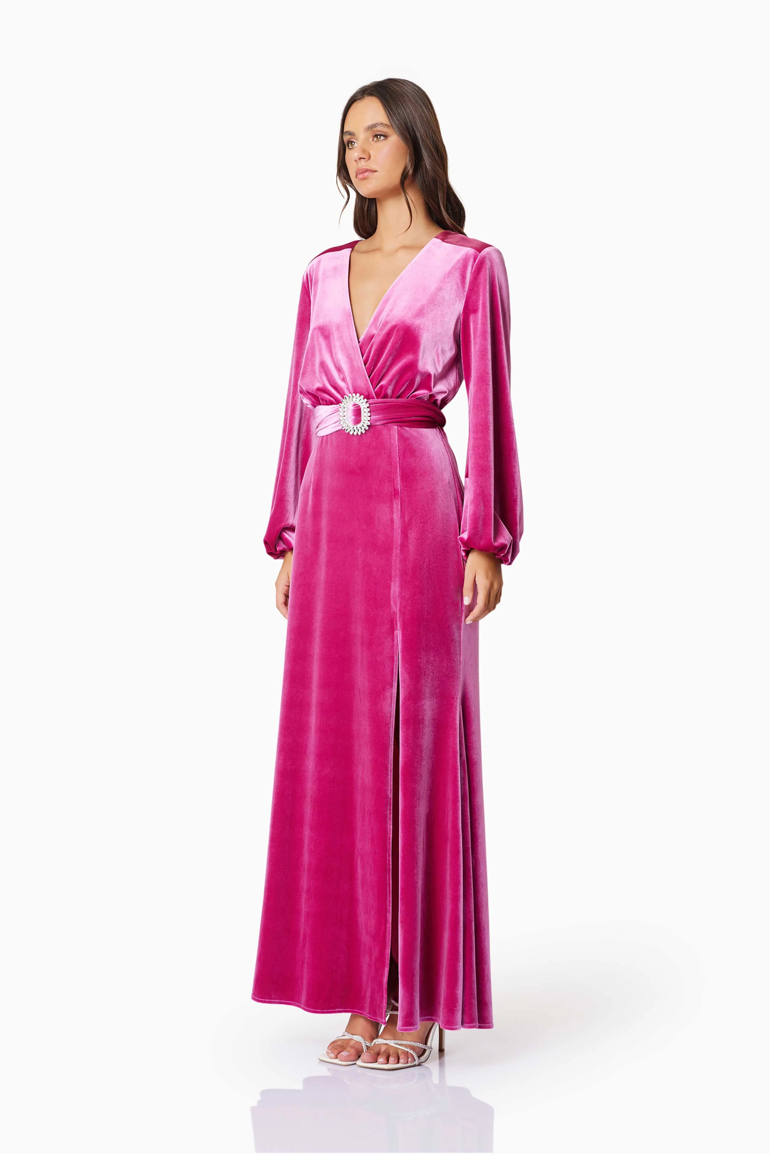 Solene Eventwear Maxi Dress In Pink