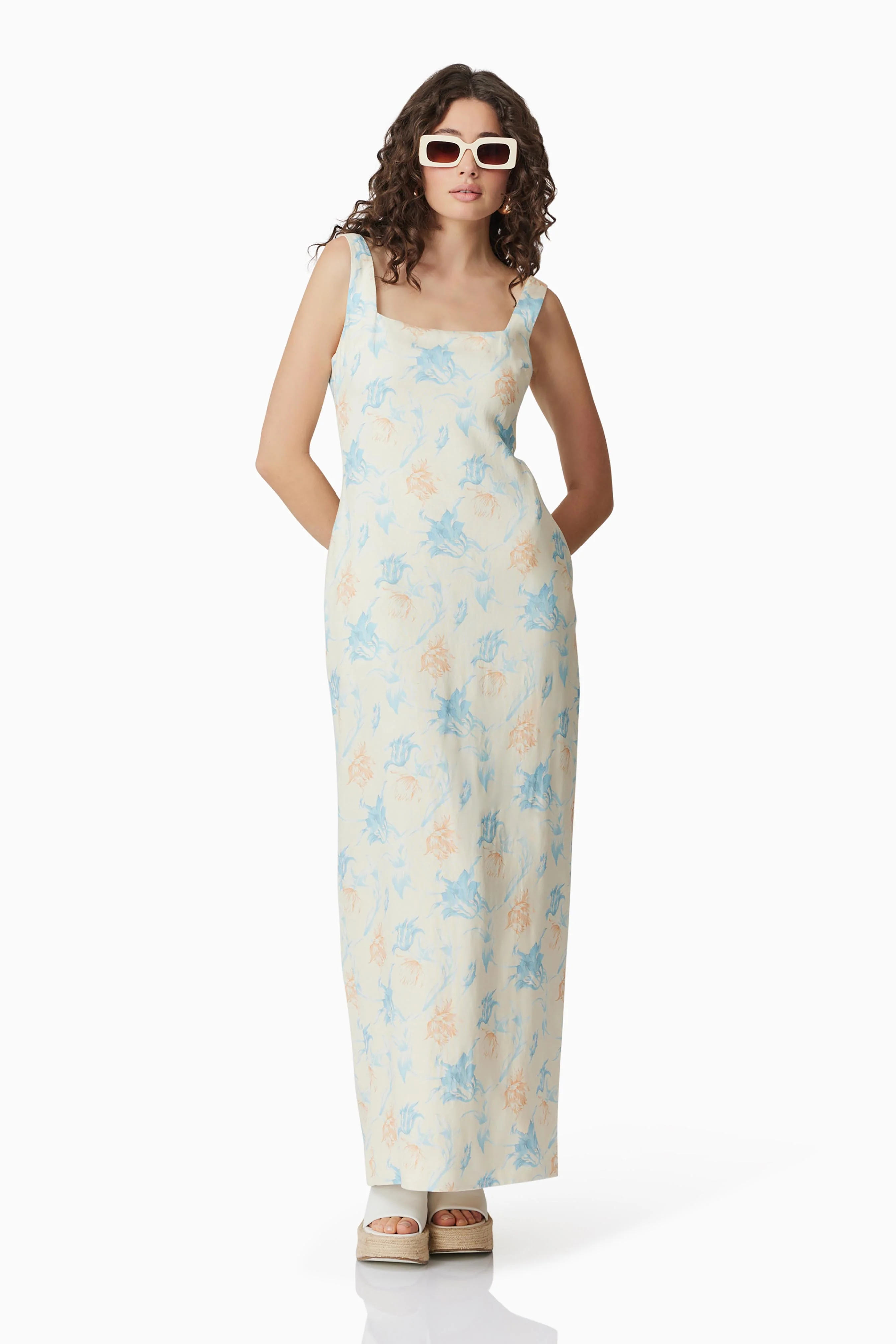 CURAAE Esther Floral Maxi Dress