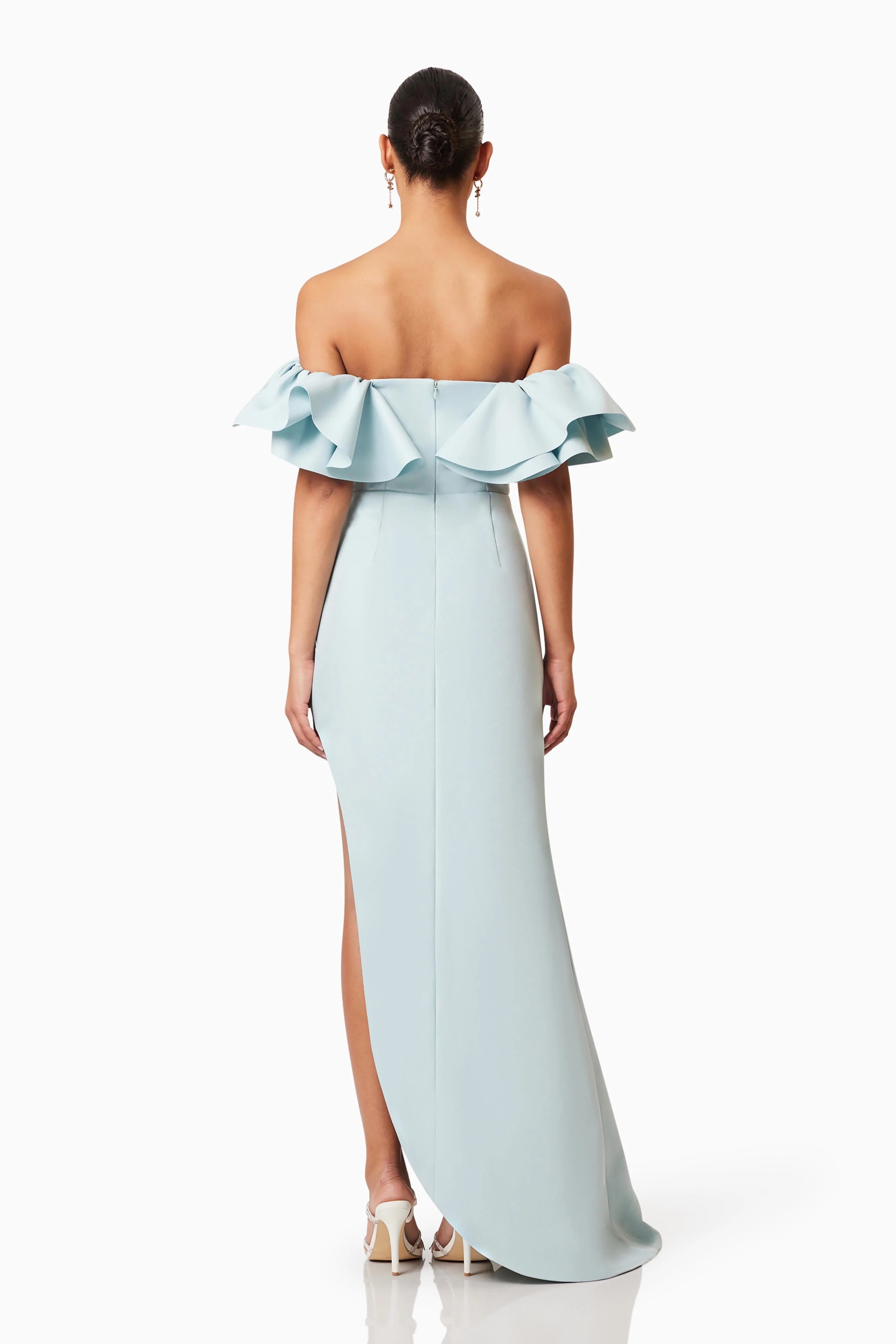 Geranium Hilo Off the Shoulder Dress In Blue