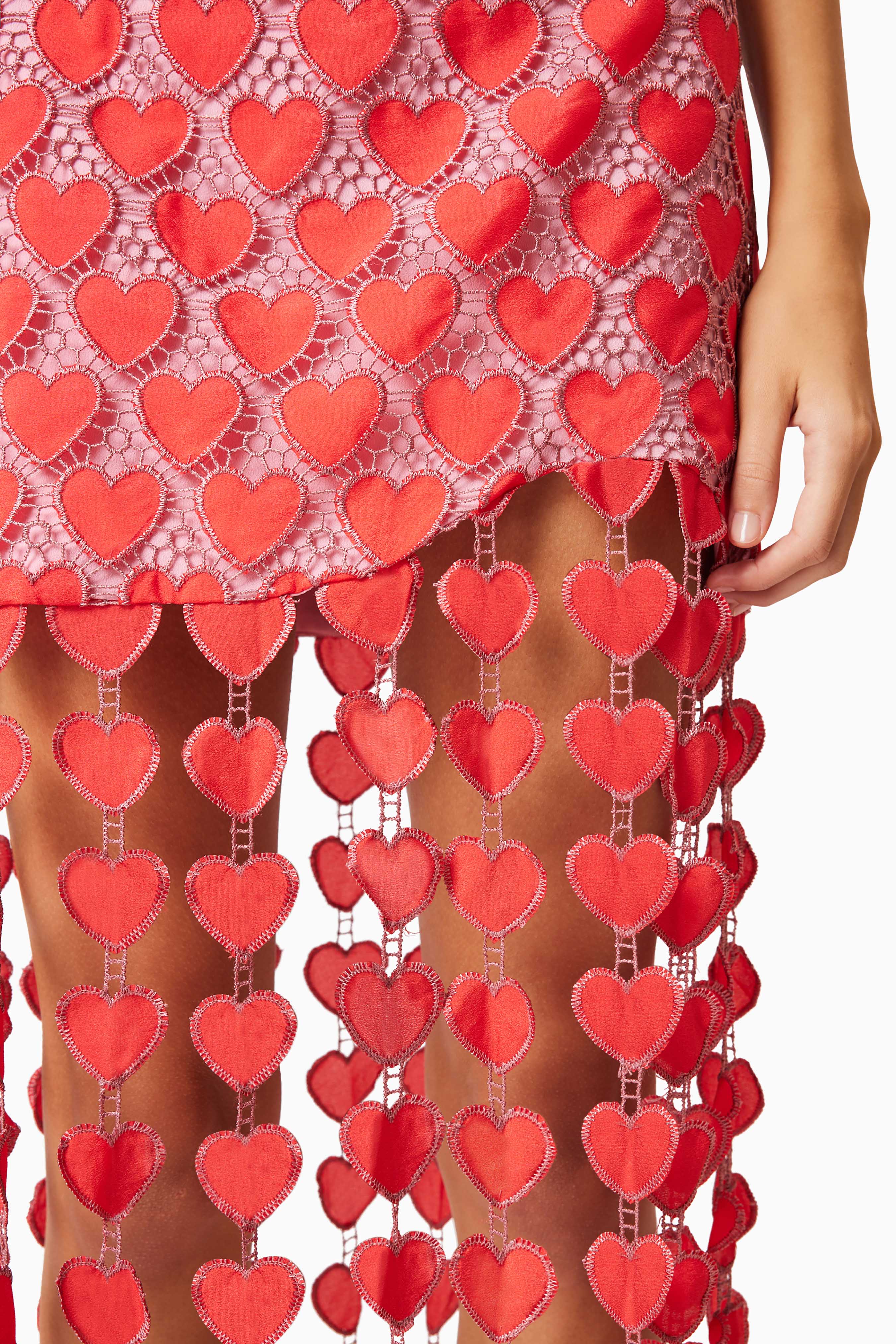 Heartthrob Midi Dress In Red