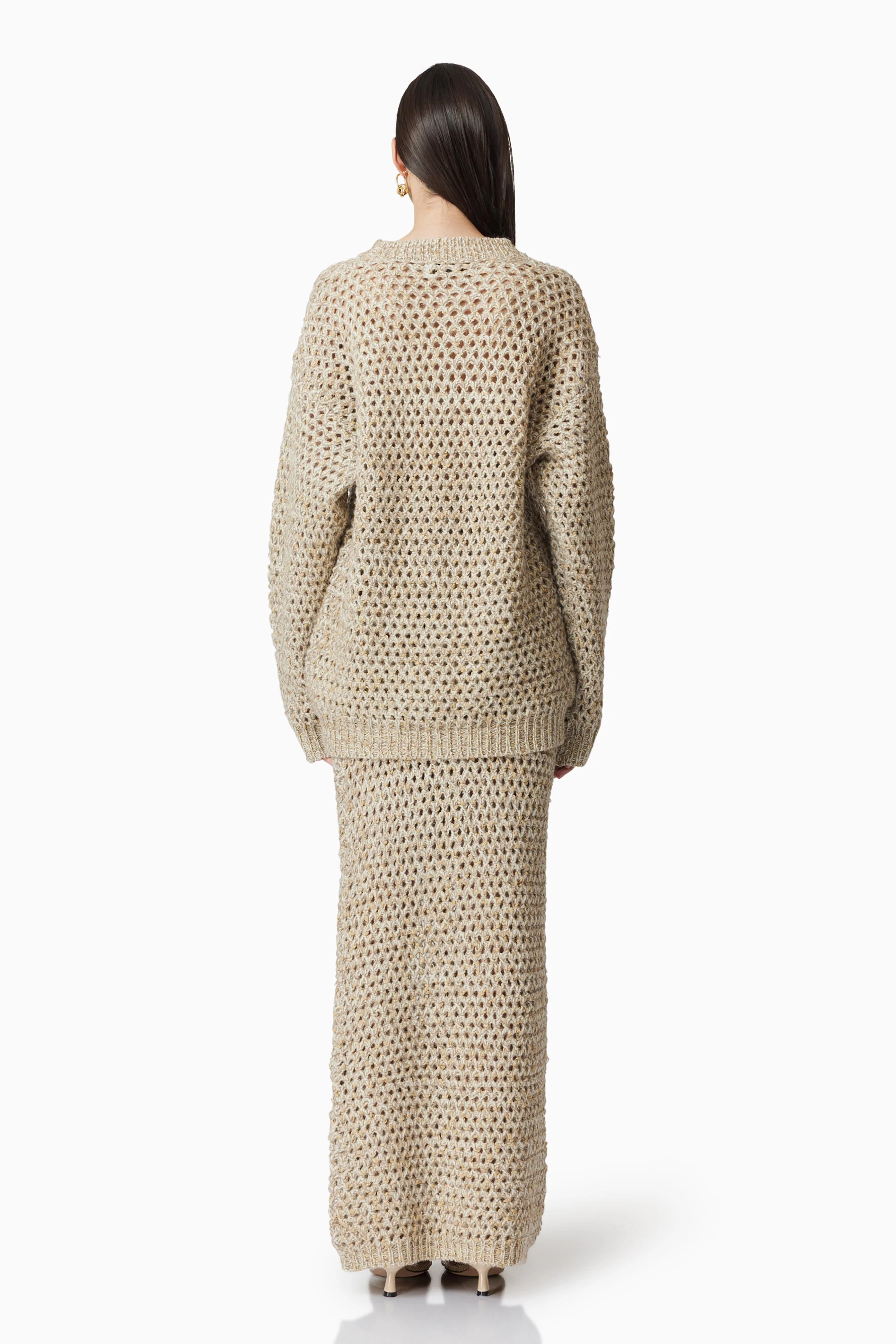 CURAAE Hazel Knit Sweater in Beige