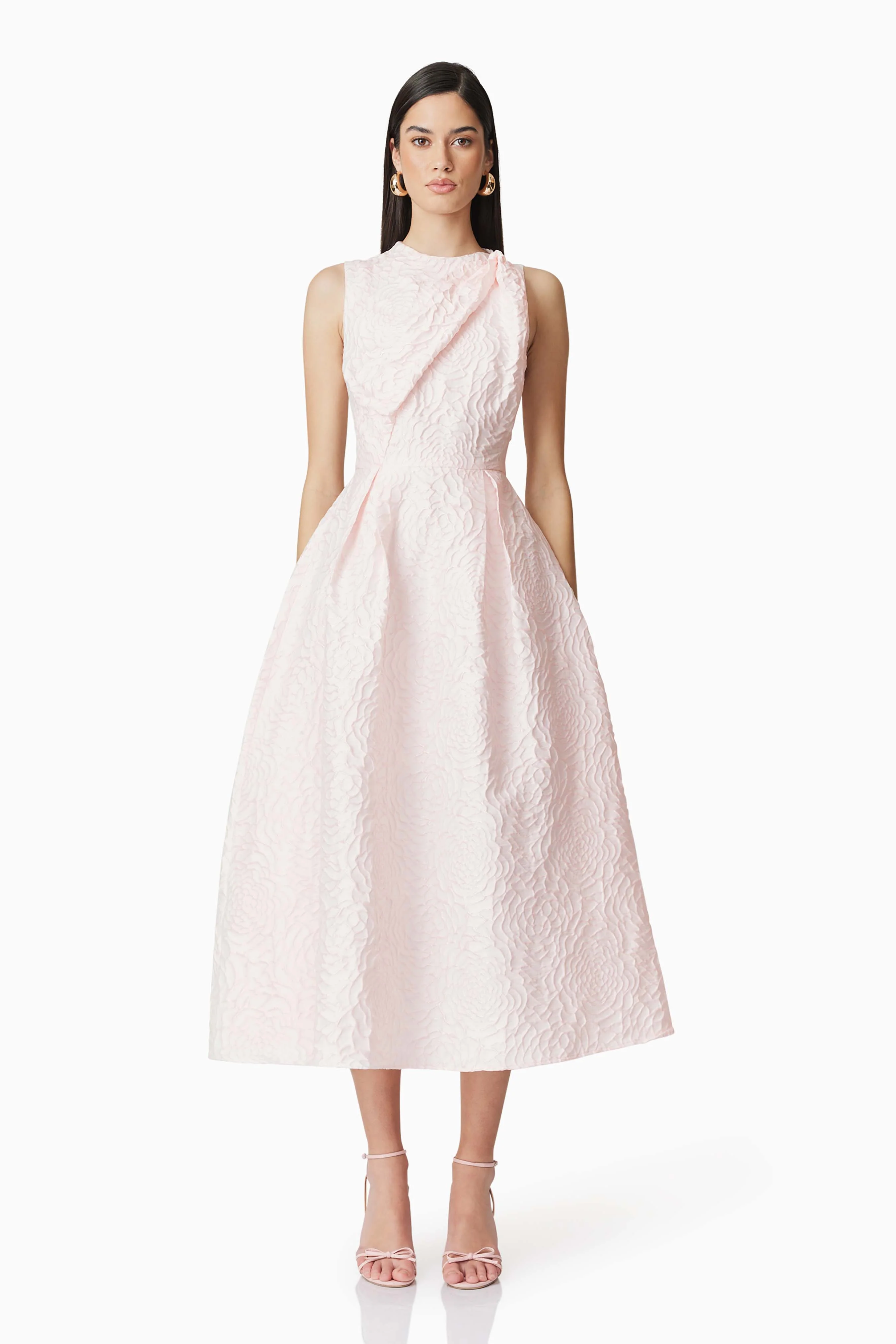 Deanna Midi Dress in Pink