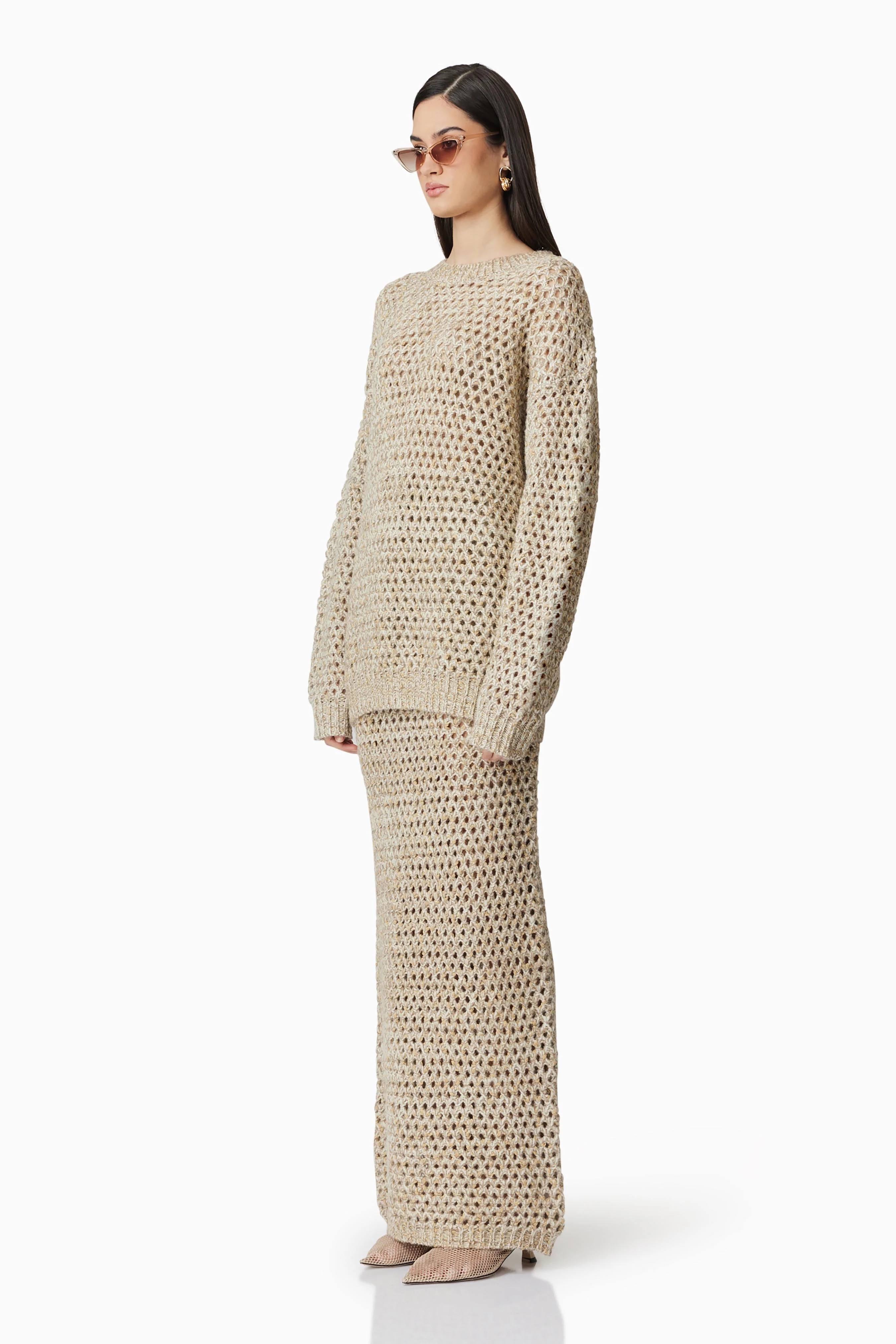 CURAAE Hazel Knit Sweater in Beige