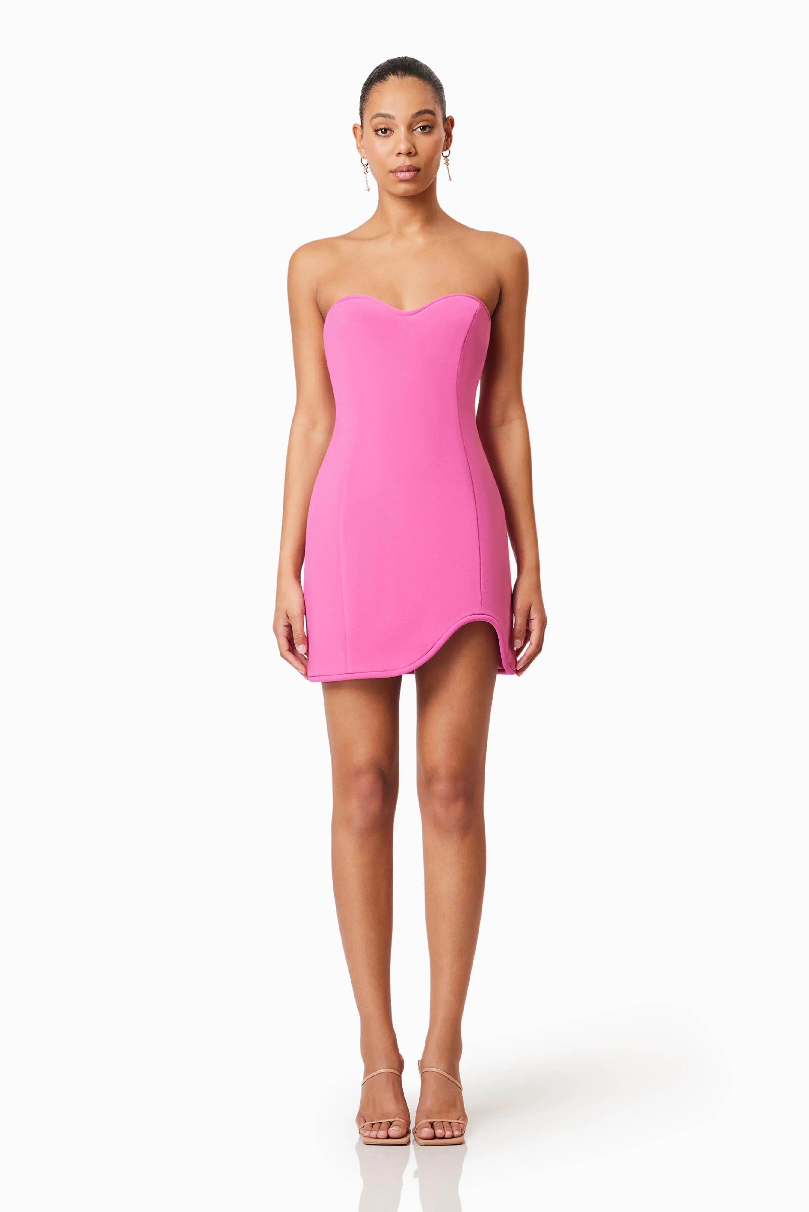 Janelle Strapless Mini Dress In Pink