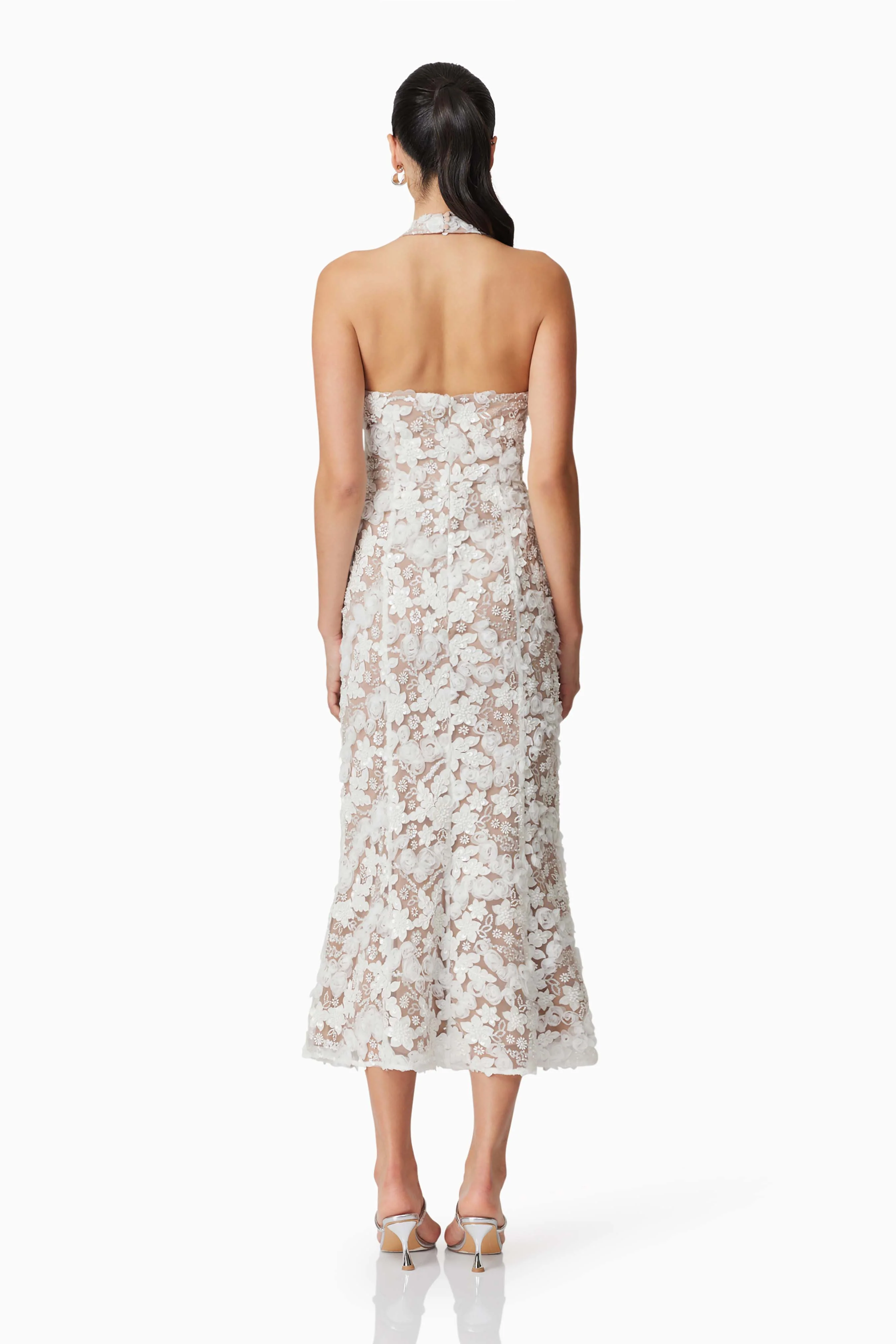 Vonni Halter Maxi Dress in White