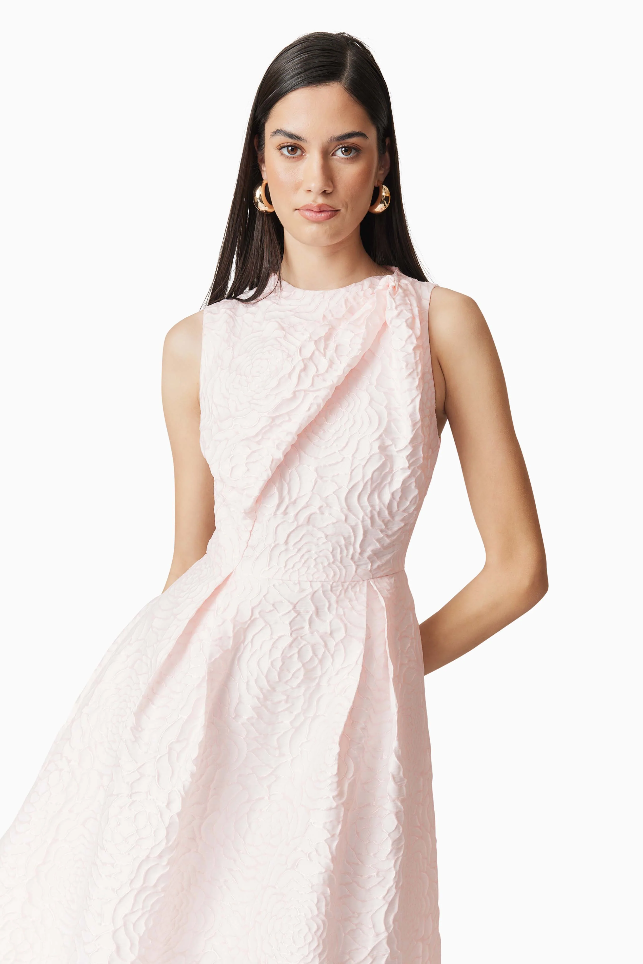 Deanna Midi Dress in Pink