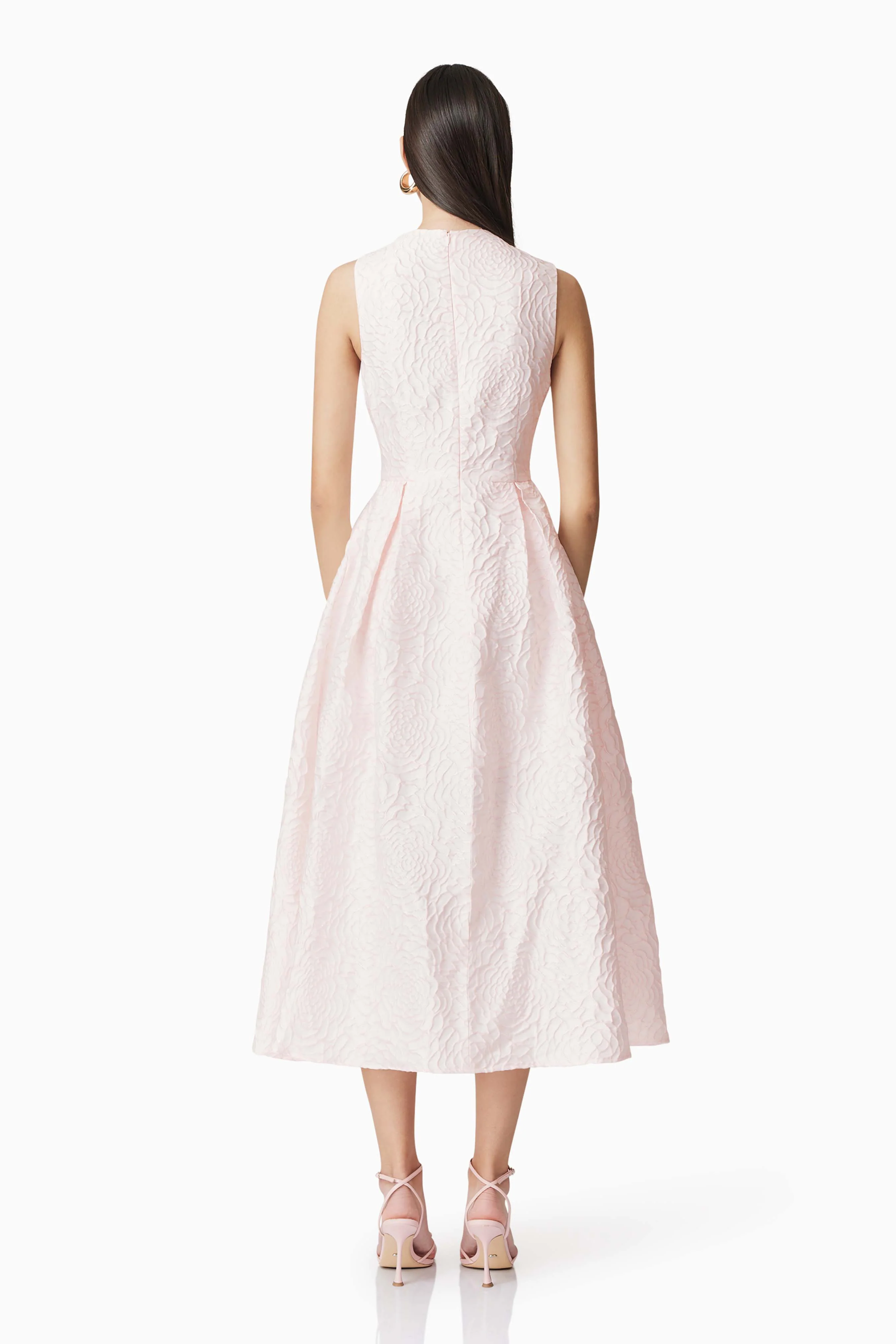 Deanna Midi Dress in Pink