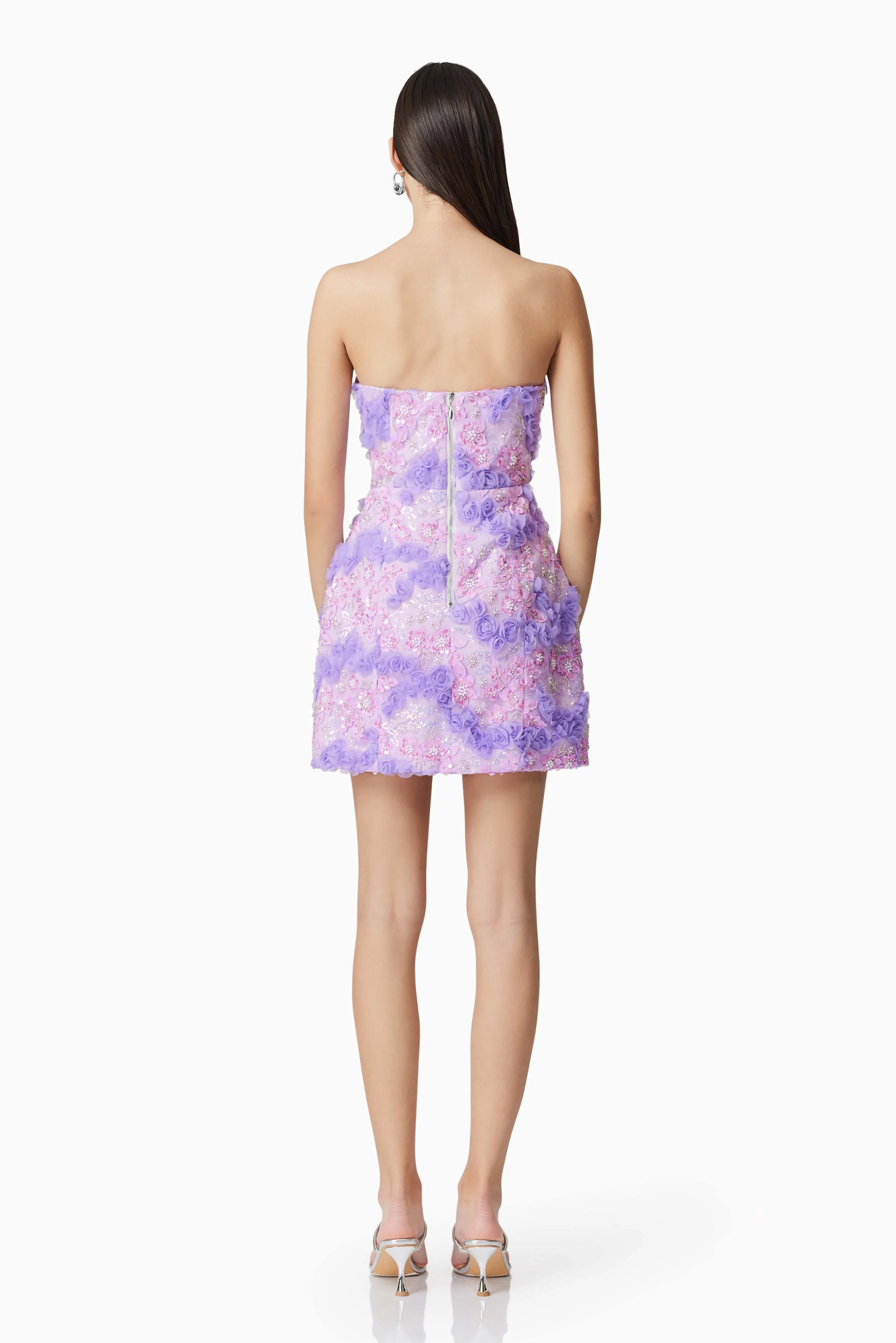 Vonni Party Mini Dress in Purple