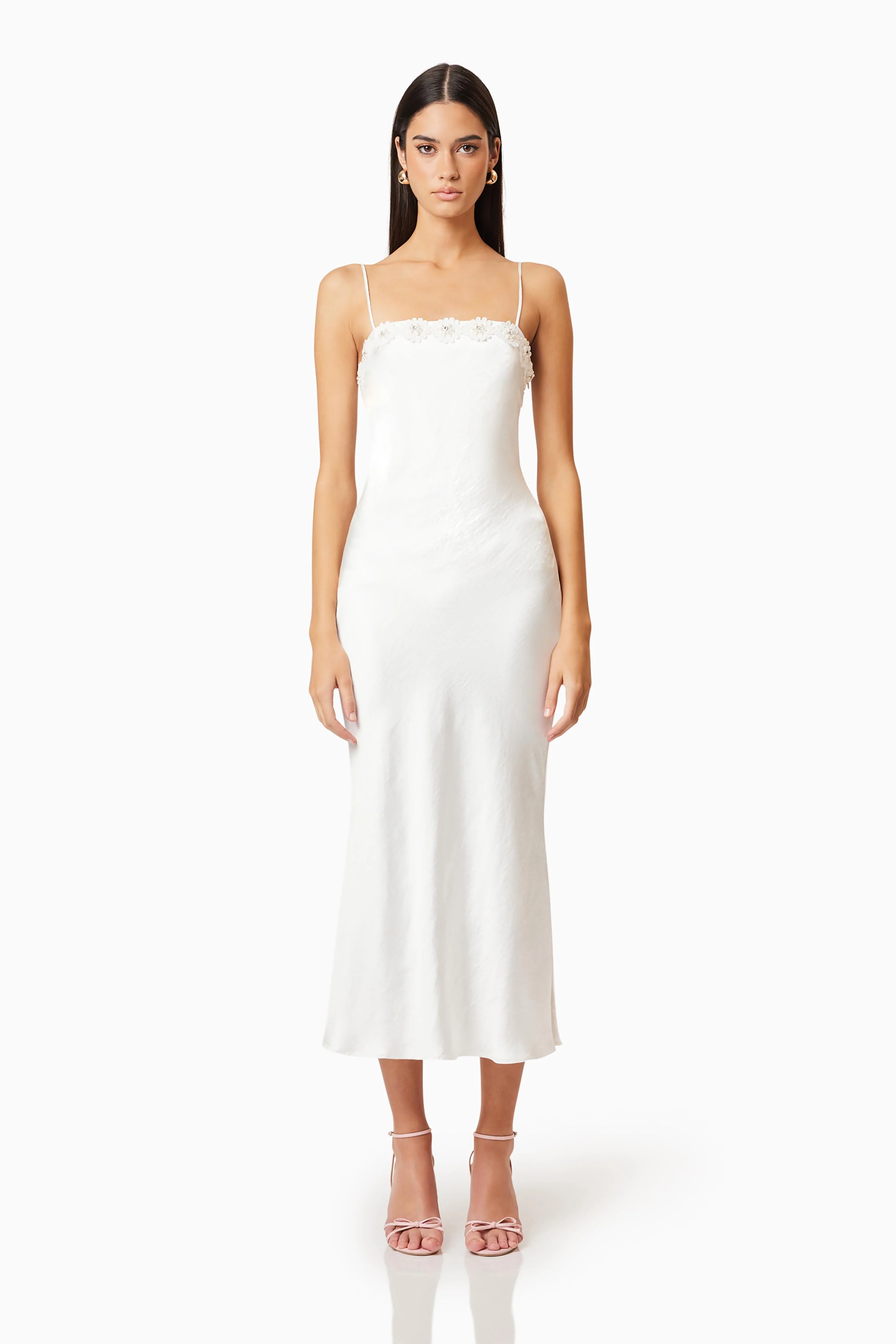 Clarissa Midi Dress In White